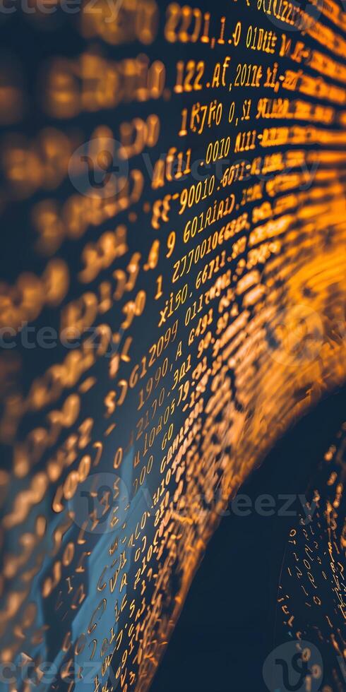 Shimmering Binary Code photo