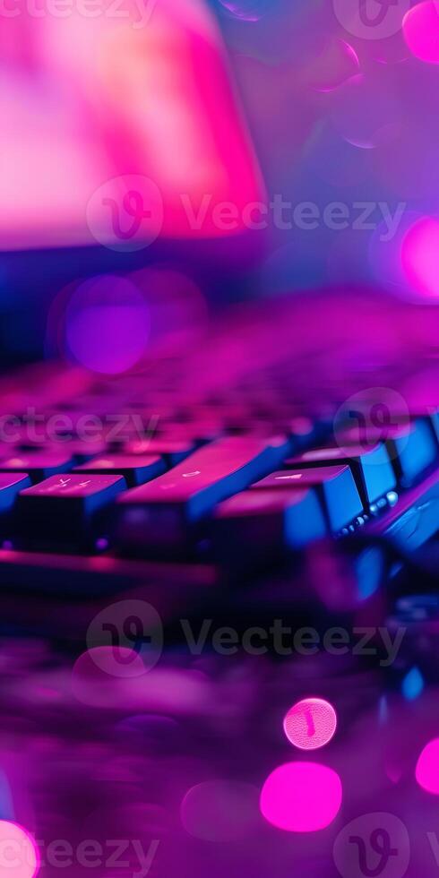 Backlit Computer Keyboard photo
