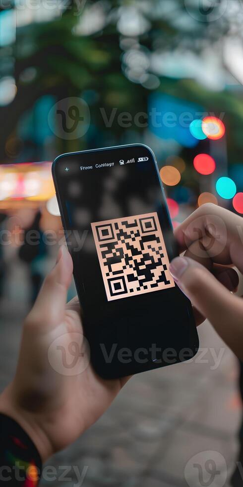 Using Smartphone QR Code photo