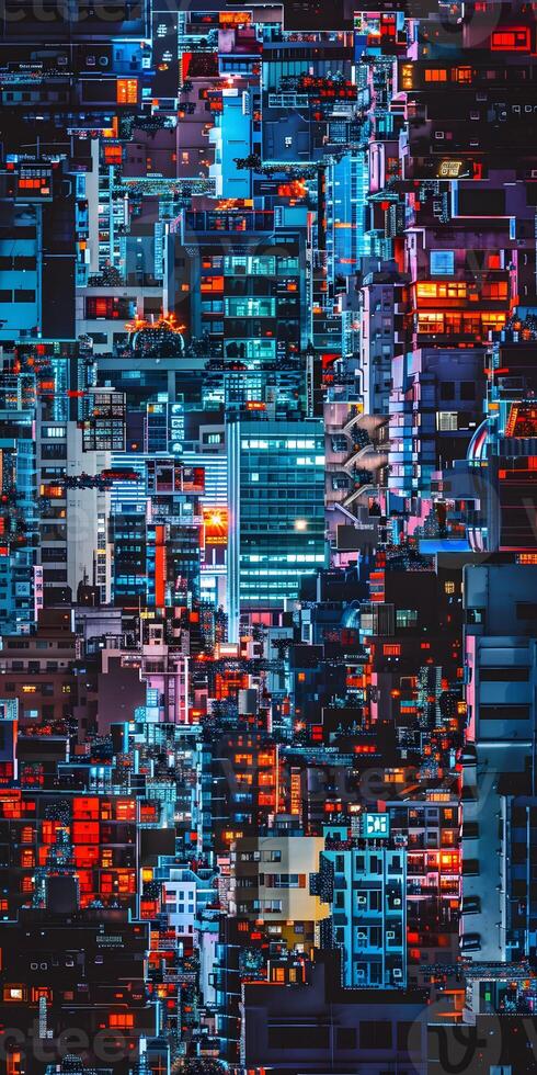 Futuristic Night Cityscape photo