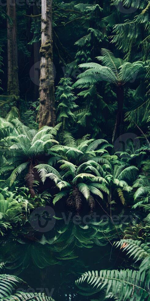 Serene River in Forest photo
