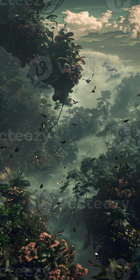 Lush Green Rainforest Diversity photo