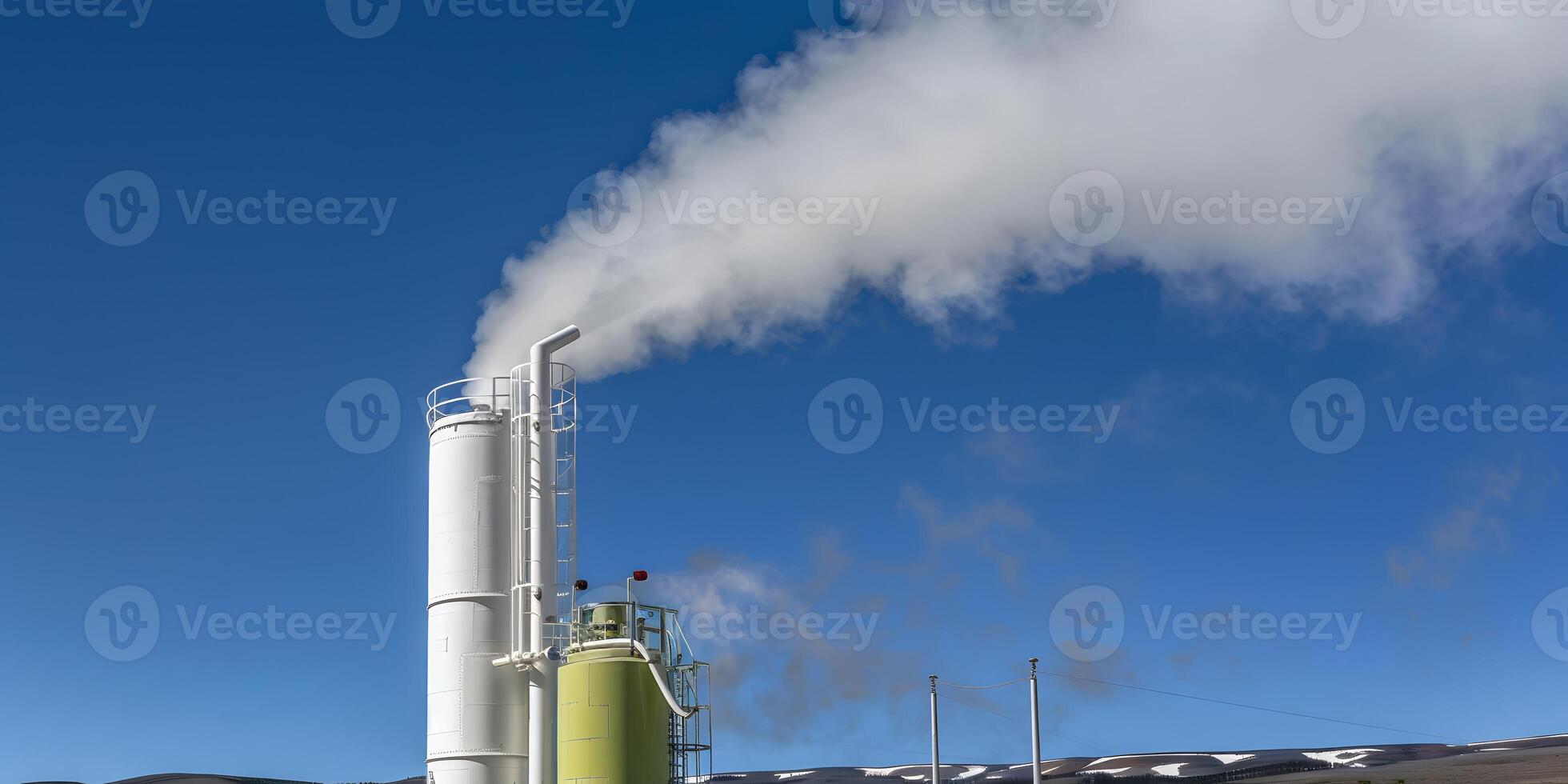 Industrial Smokestack Pollution photo