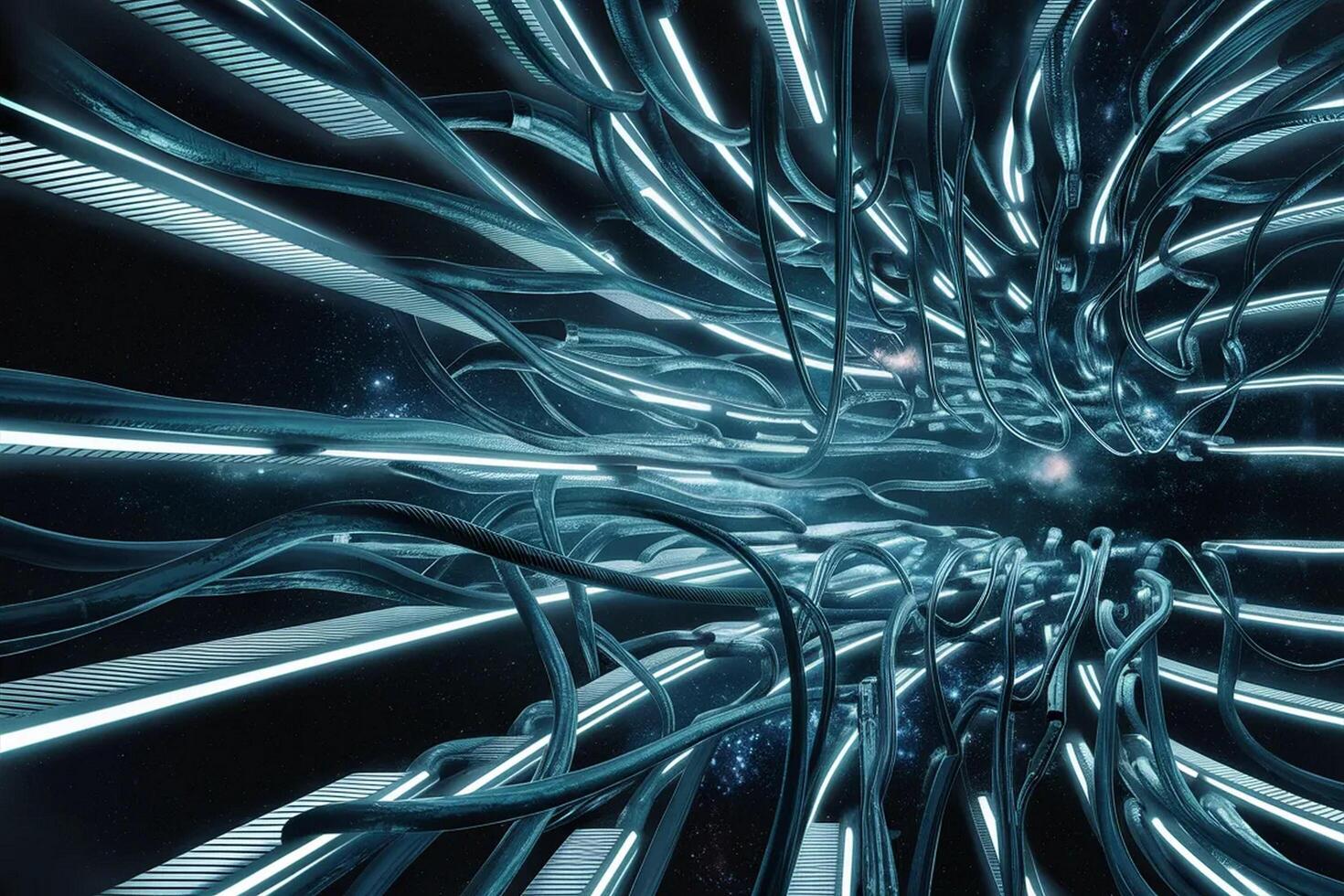 IT. Information technology concept. Motherboard integrated circuit. Futuristic background. .Futuristic High-Tech Circular Interface Background. Digital technology abstract background. . photo
