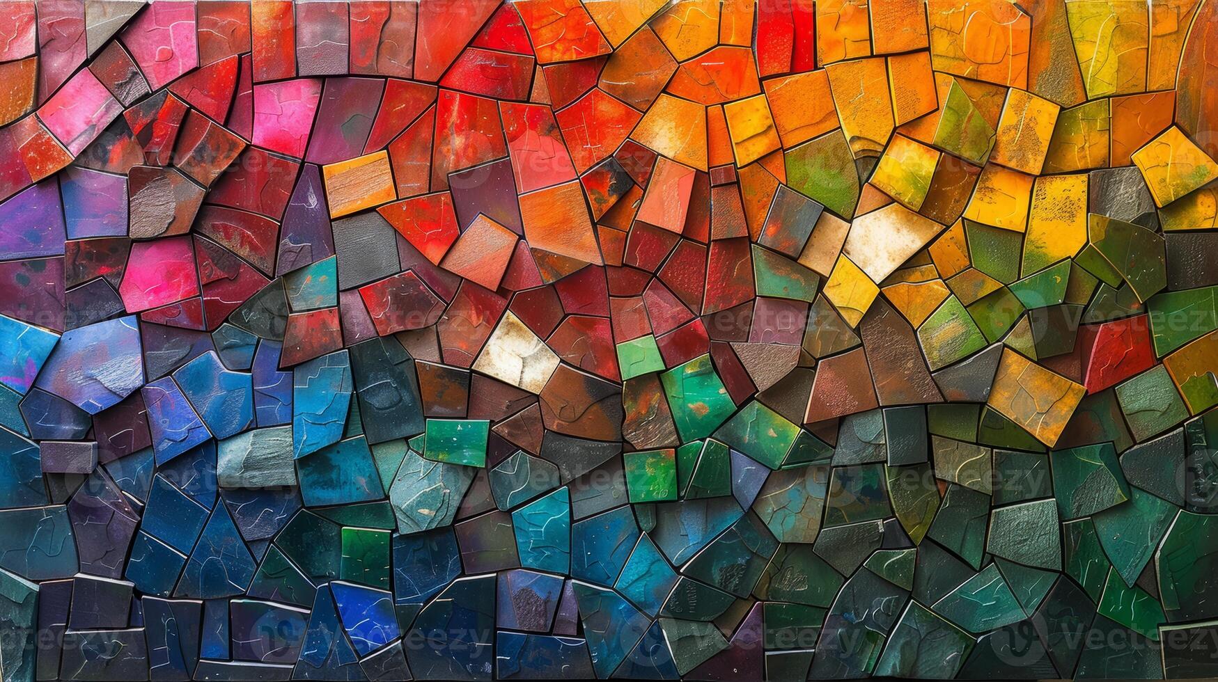 Harmonious Diversity - Vibrant Rainbow Mosaic Representing Unity and Strength in Differences photo