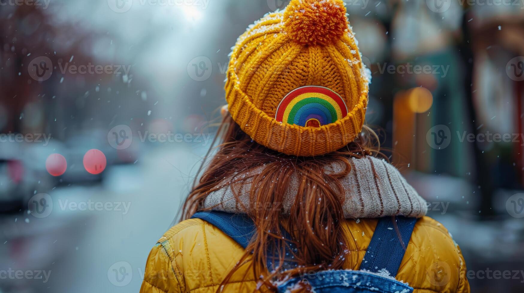 Embracing Diversity - Close-Up Shot of Person with Rainbow Pin on Backpack Showing Subtle Pride photo