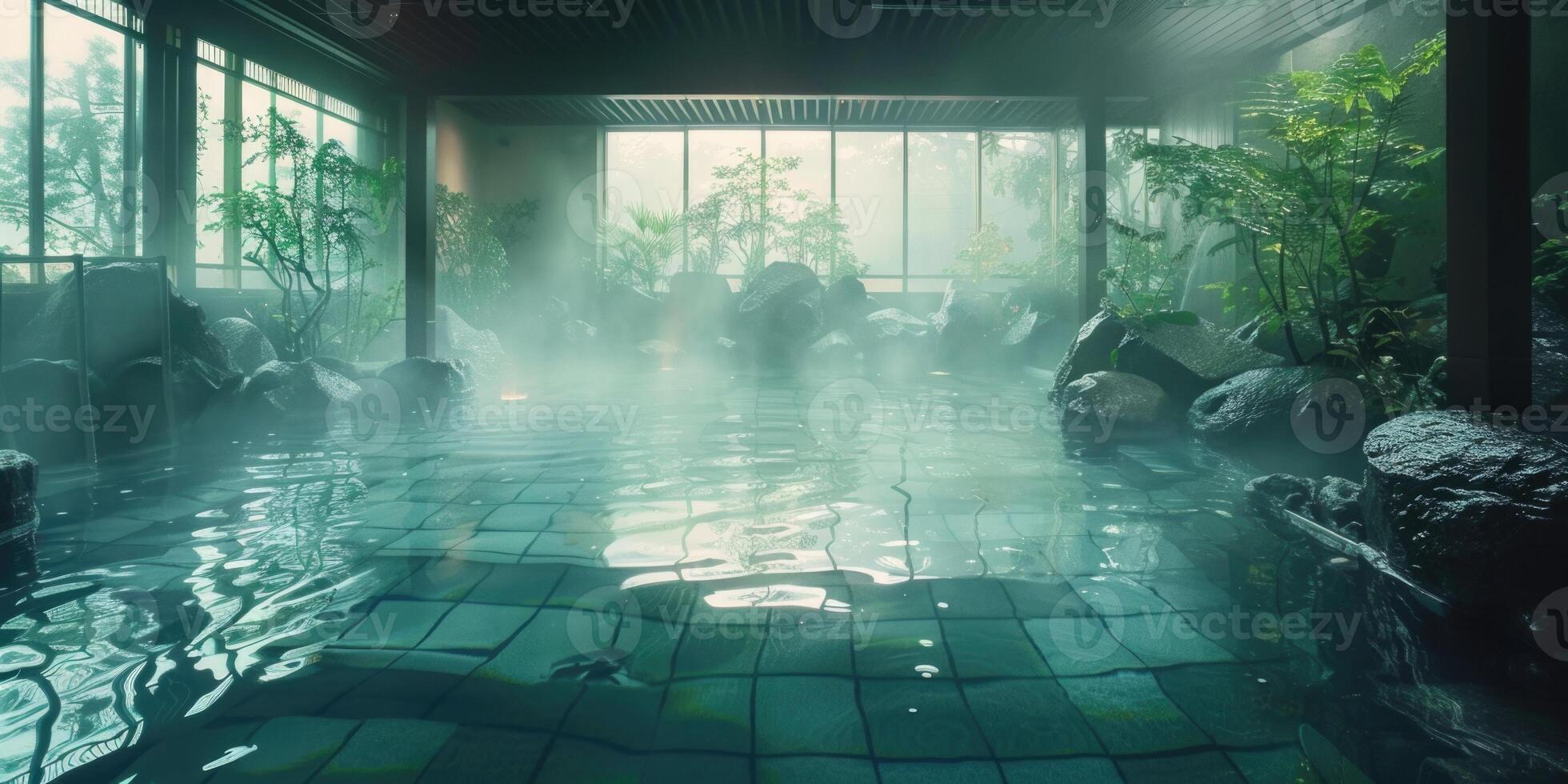Japanese hot spring resort. photo