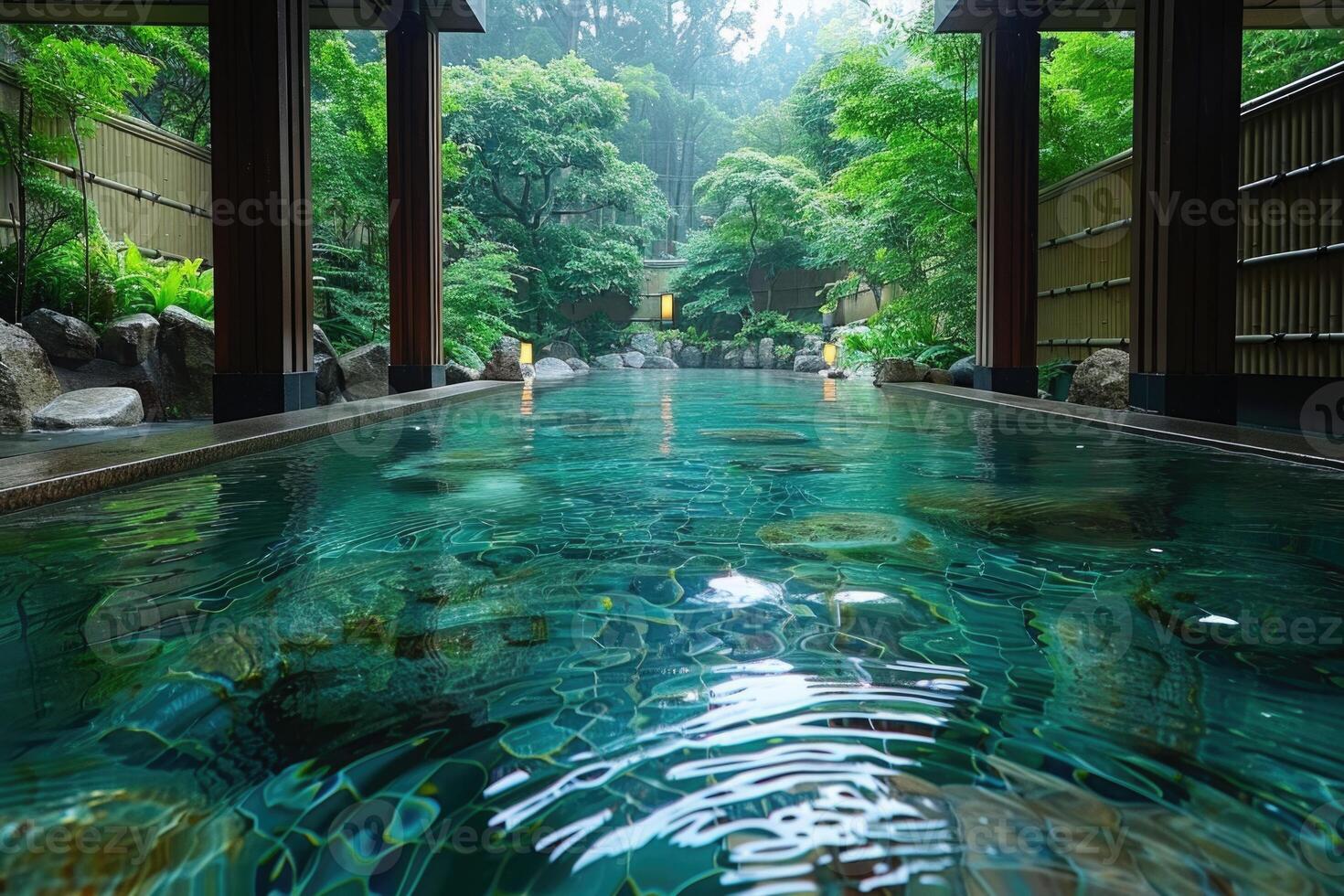Japanese hot spring resort. photo
