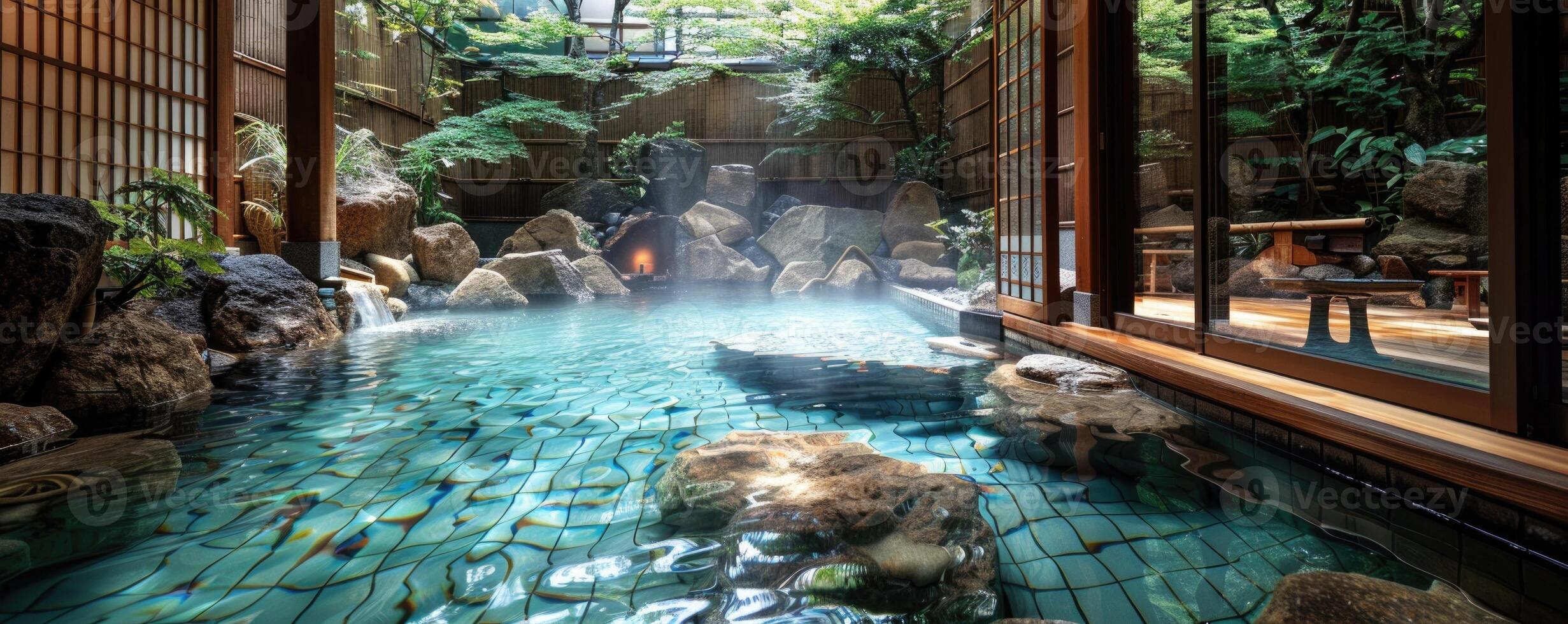 Japanese hot spring resort. photo
