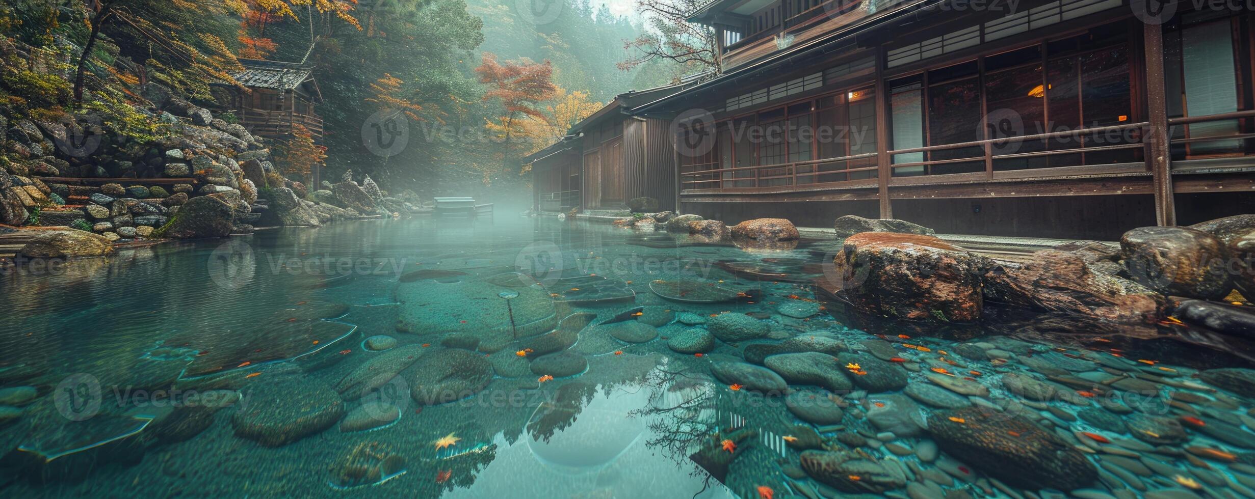 Japanese hot spring resort. photo