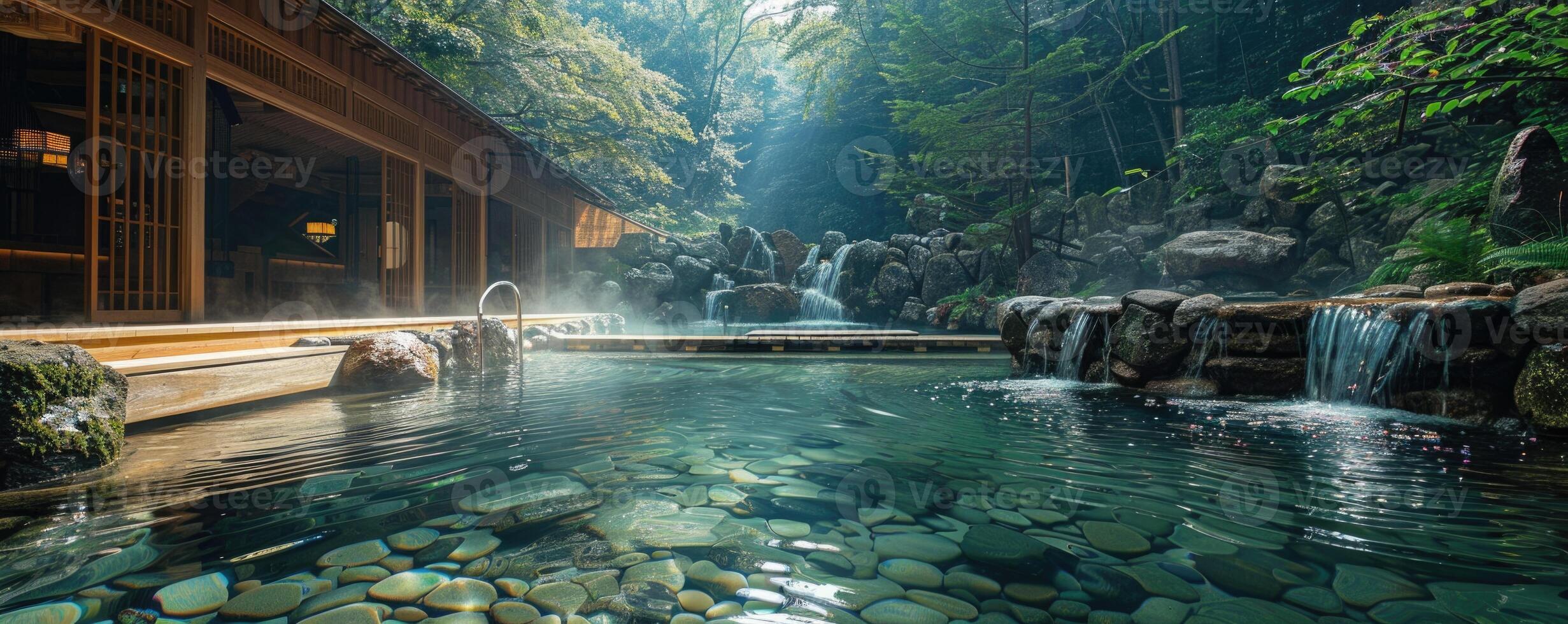 Japanese hot spring resort. photo