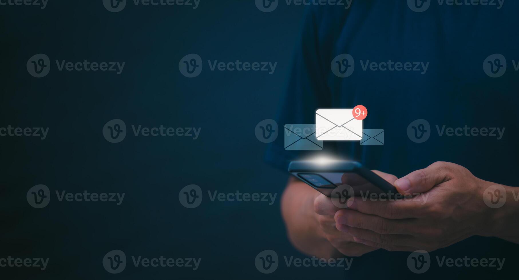 businessmen use their mobile phones to check newsletters or emails each day. For communication or receiving various news In the internet age, the concept of working anywhere photo
