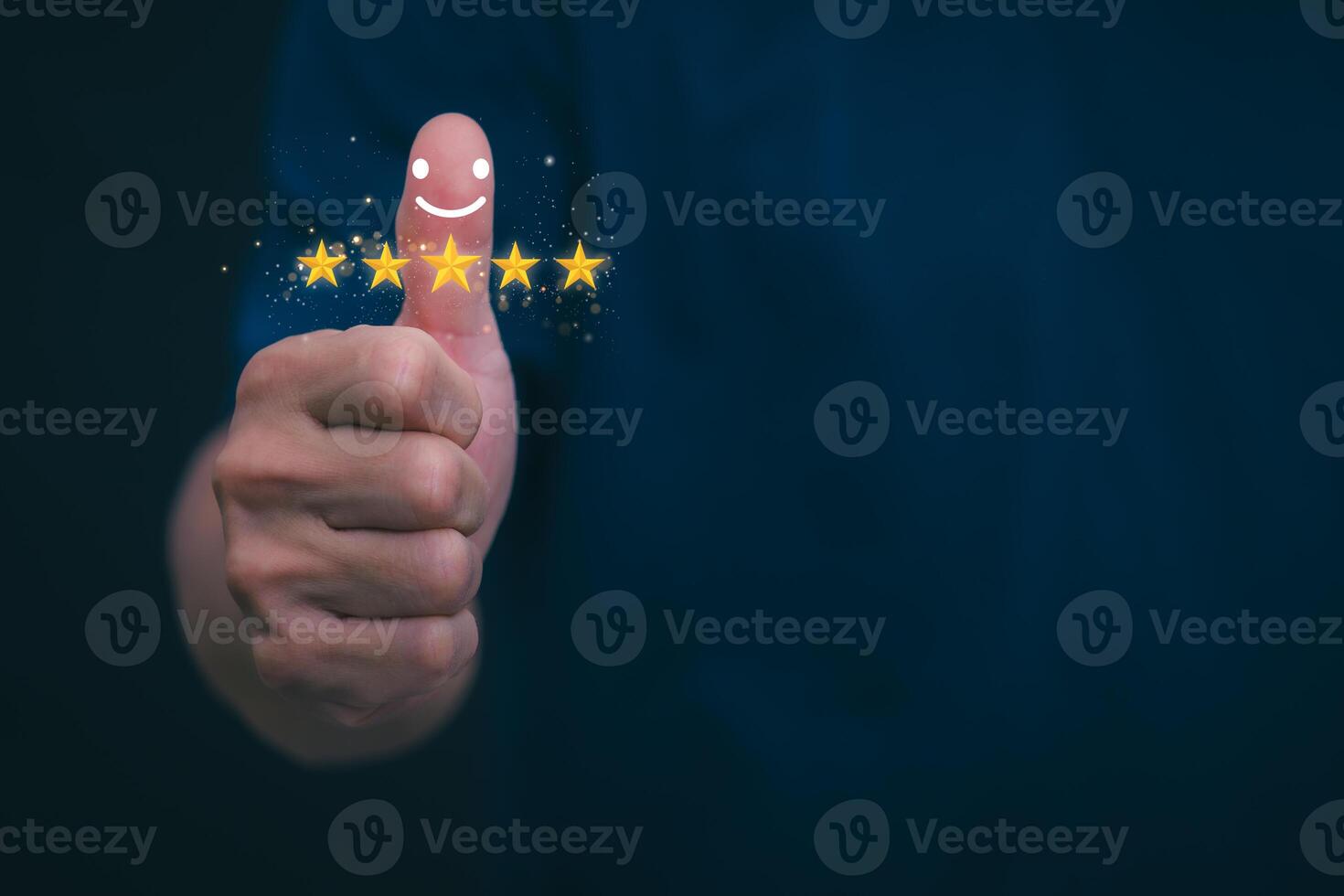 customer service Most unsatisfactory business rating experience satisfaction survey concept Users rate service experience on online applications. online marketing and business processes photo