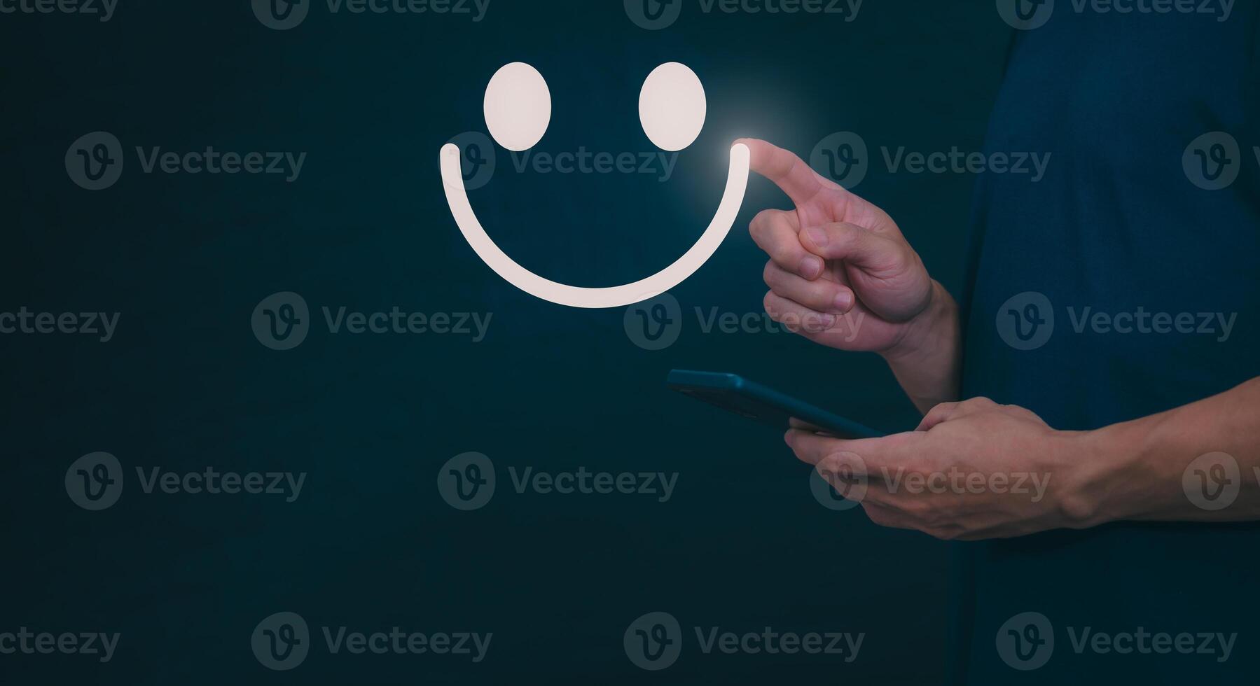 Customer services best excellent business rating experience. Satisfaction survey concept. user gives ratings to service experience on the online application, online marketing, and business processes. photo