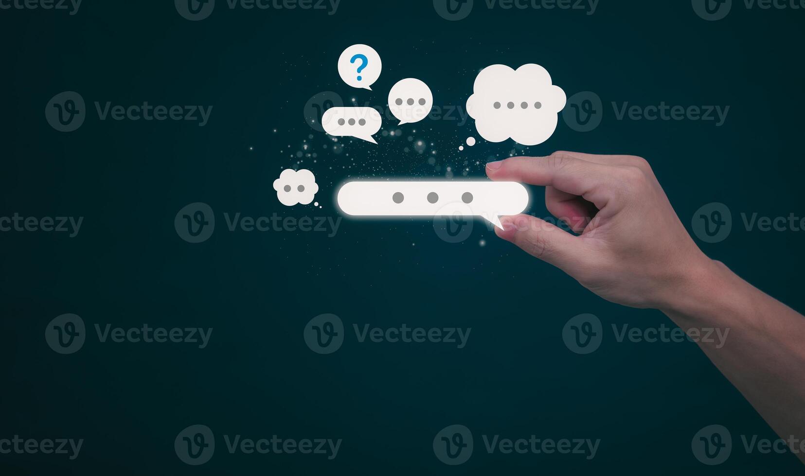 Connecting, communicating, and exchanging with global network cloud data internet technology. Using wireless data with high-speed technology for economic, scientific, and financial development. photo