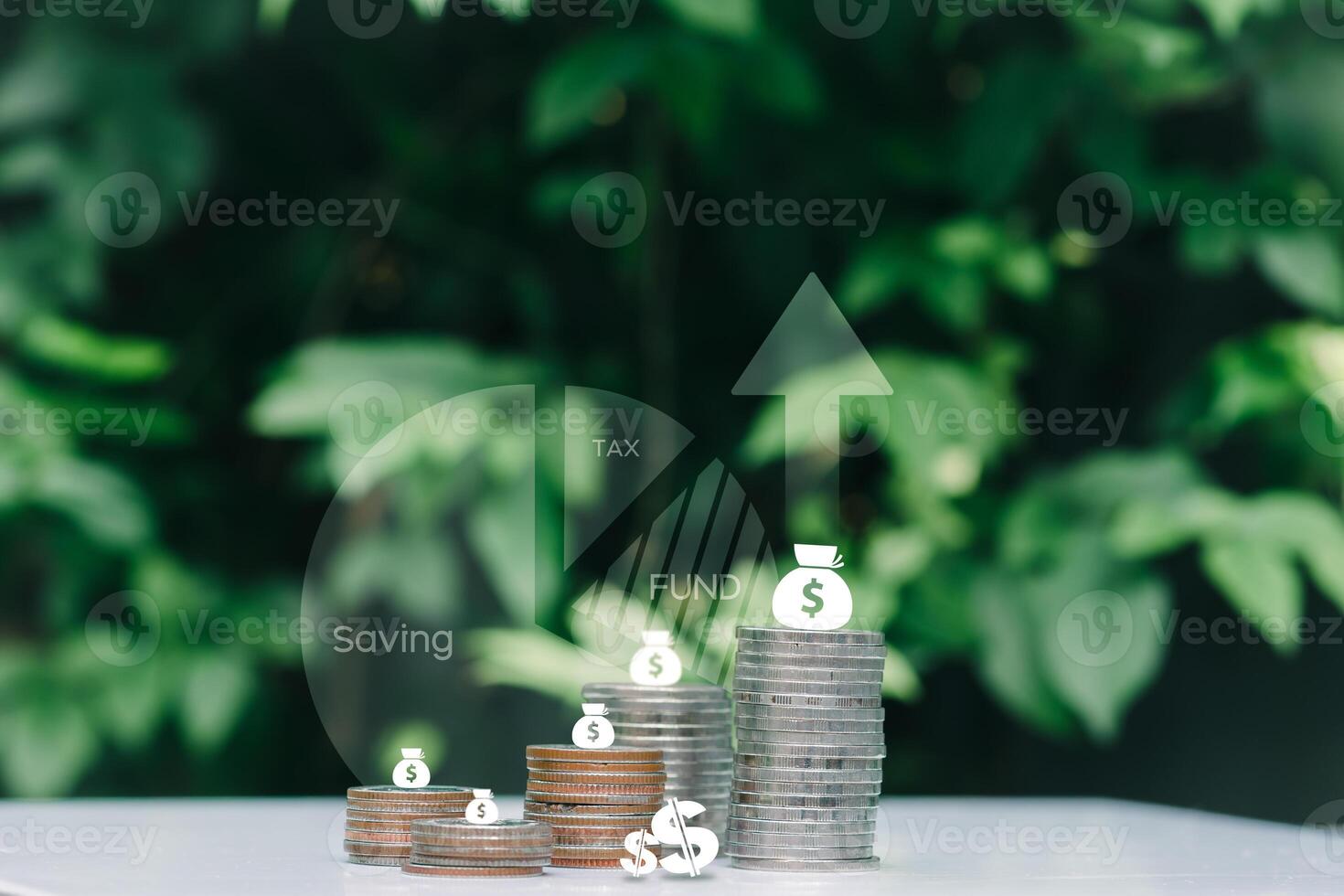 financial research government taxes and tax return calculation concepts Businessmen showing taxes on real estate Ideas for filling out online tax return forms for payments online photo