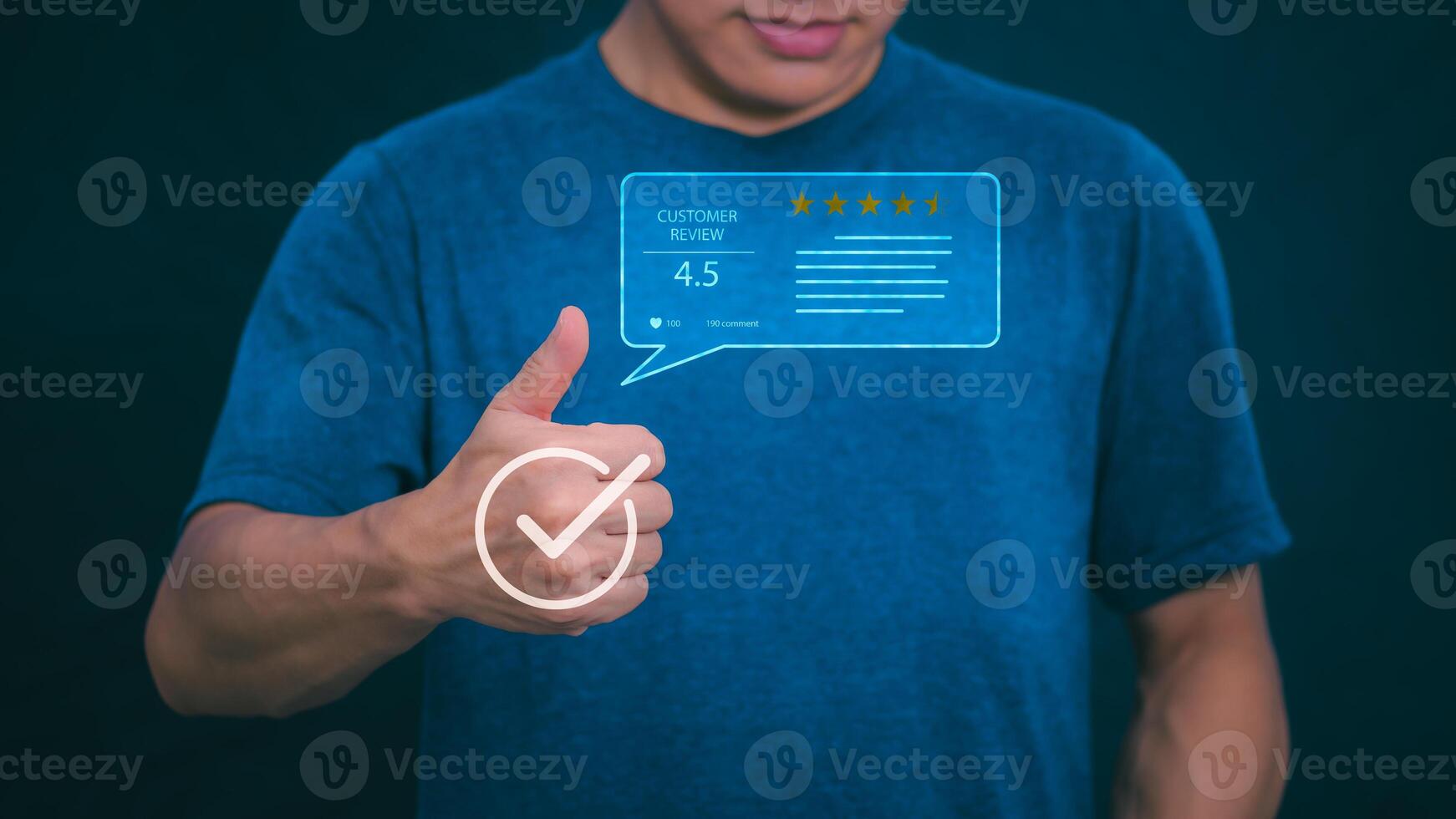 Customer services best excellent business rating experience. Satisfaction survey concept. user gives ratings to service experience on the online application, online marketing, and business processes. photo
