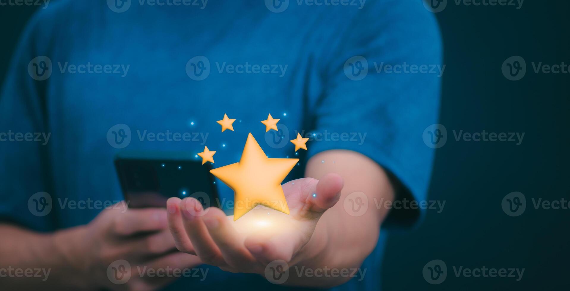 Customer services best excellent business rating experience. Satisfaction survey concept. user gives ratings to service experience on the online application, online marketing, and business processes. photo