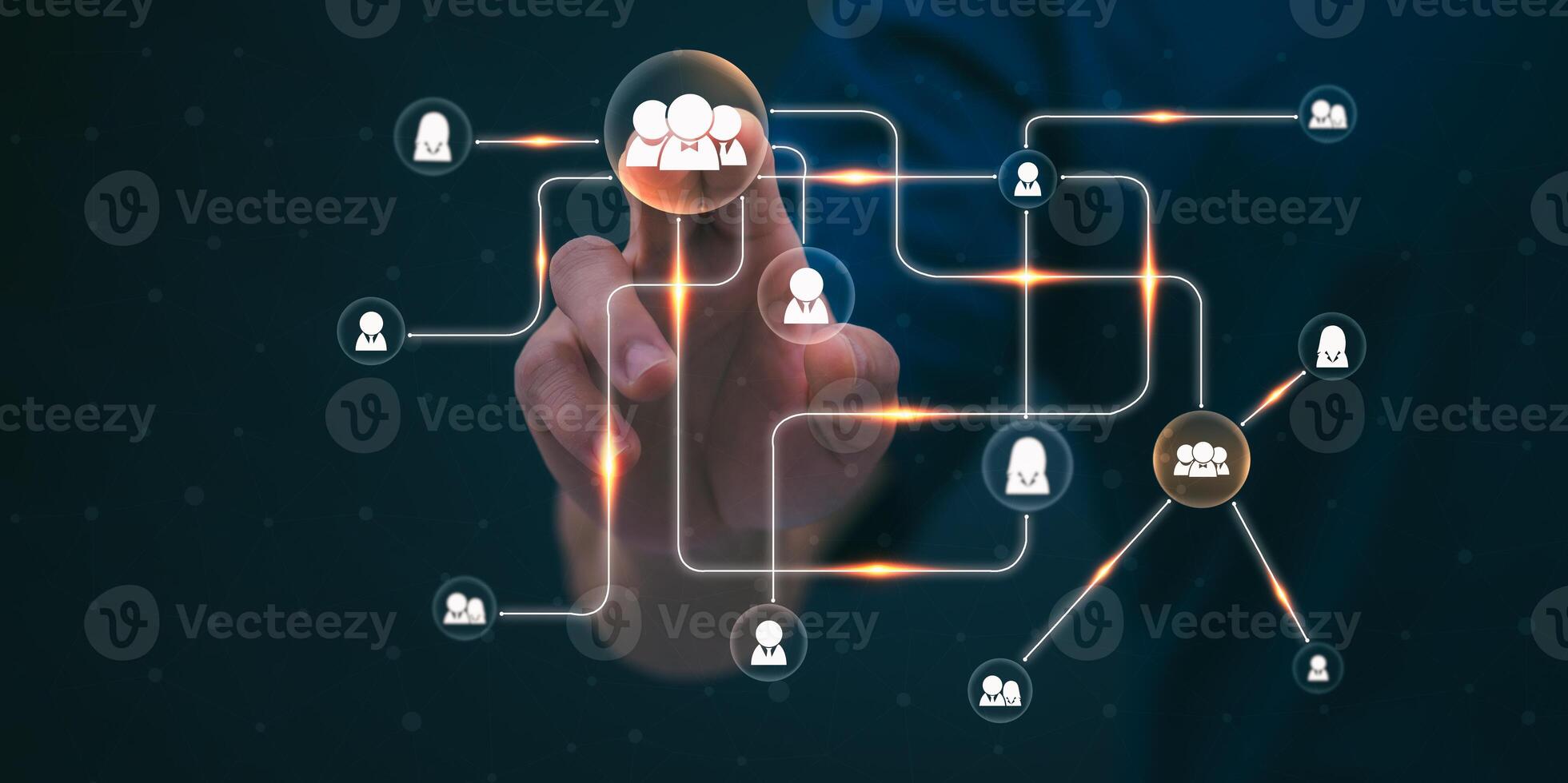 Connecting, communicating, and exchanging with global network cloud data internet technology. Using wireless data with high-speed technology for economic, scientific, and financial development. photo