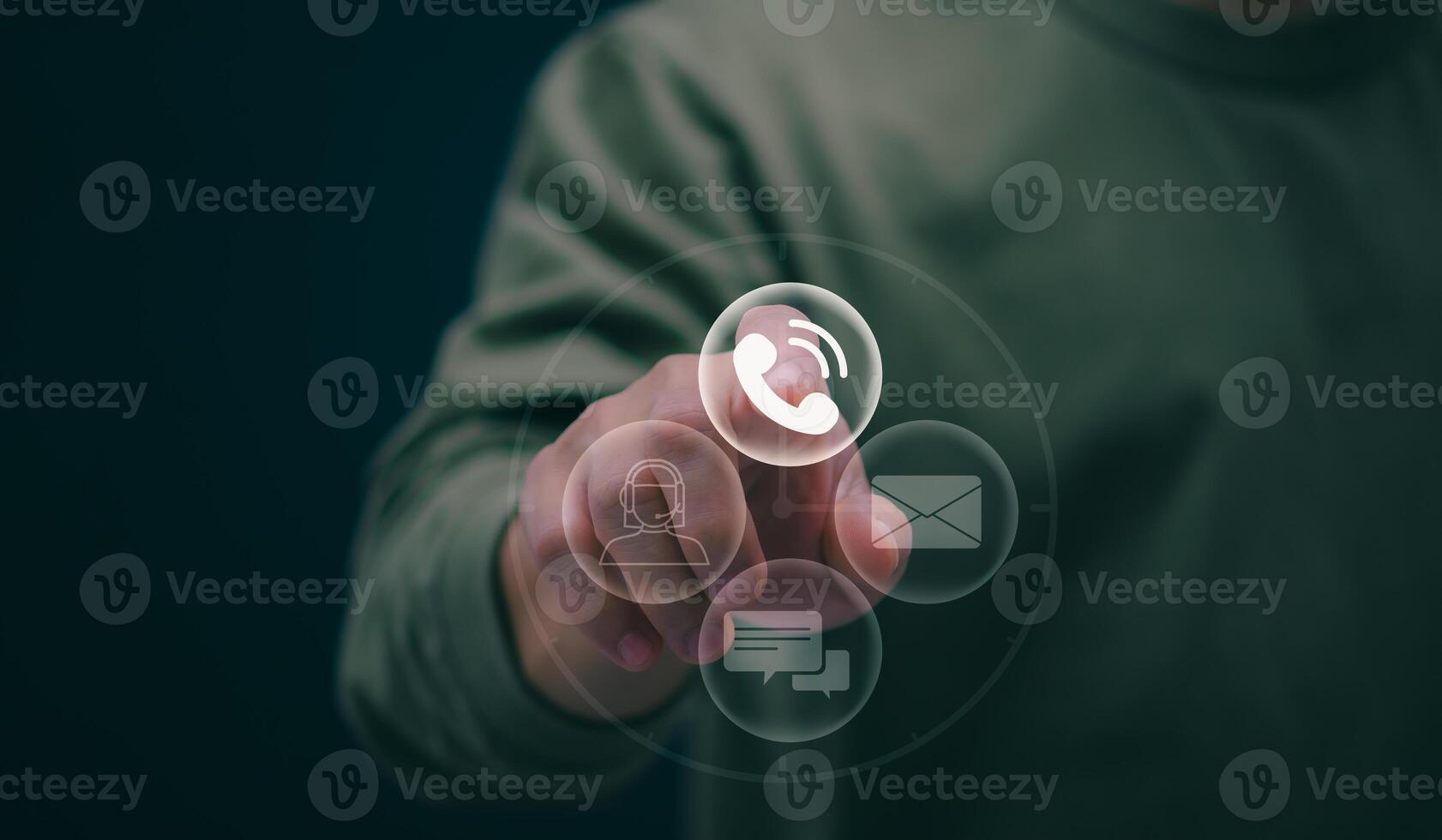 Customer service department and automated customer consultation hotline service provider To solve problems for customers, 24 hours 7 days worldwide online technical support. photo