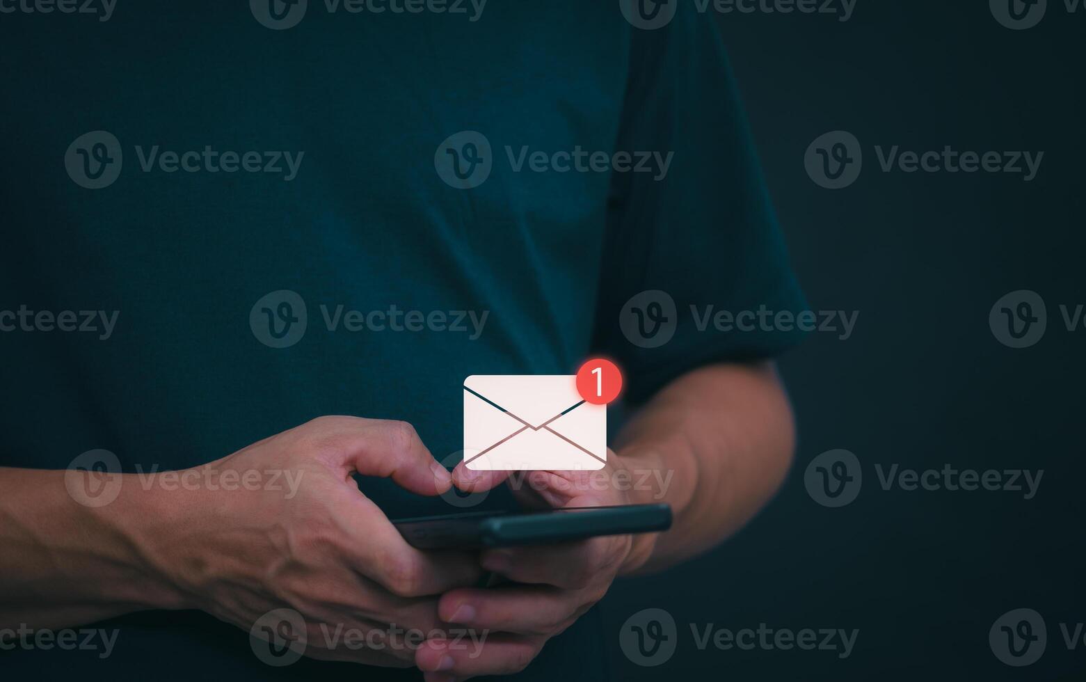 businessmen use their mobile phones to check newsletters or emails each day. For communication or receiving various news In the internet age, the concept of working anywhere photo
