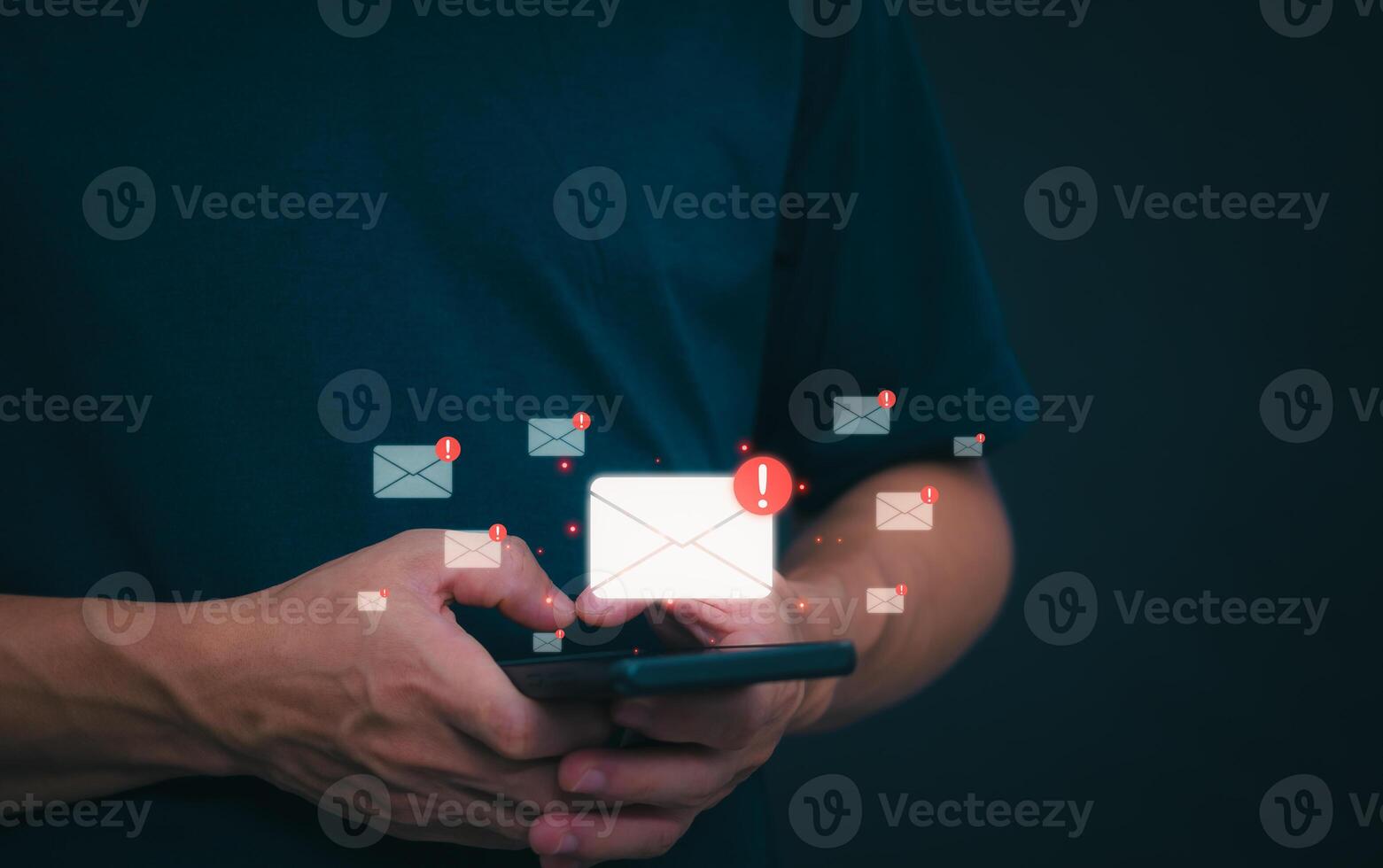 businessmen use their mobile phones to check newsletters or emails each day. For communication or receiving various news In the internet age, the concept of working anywhere photo