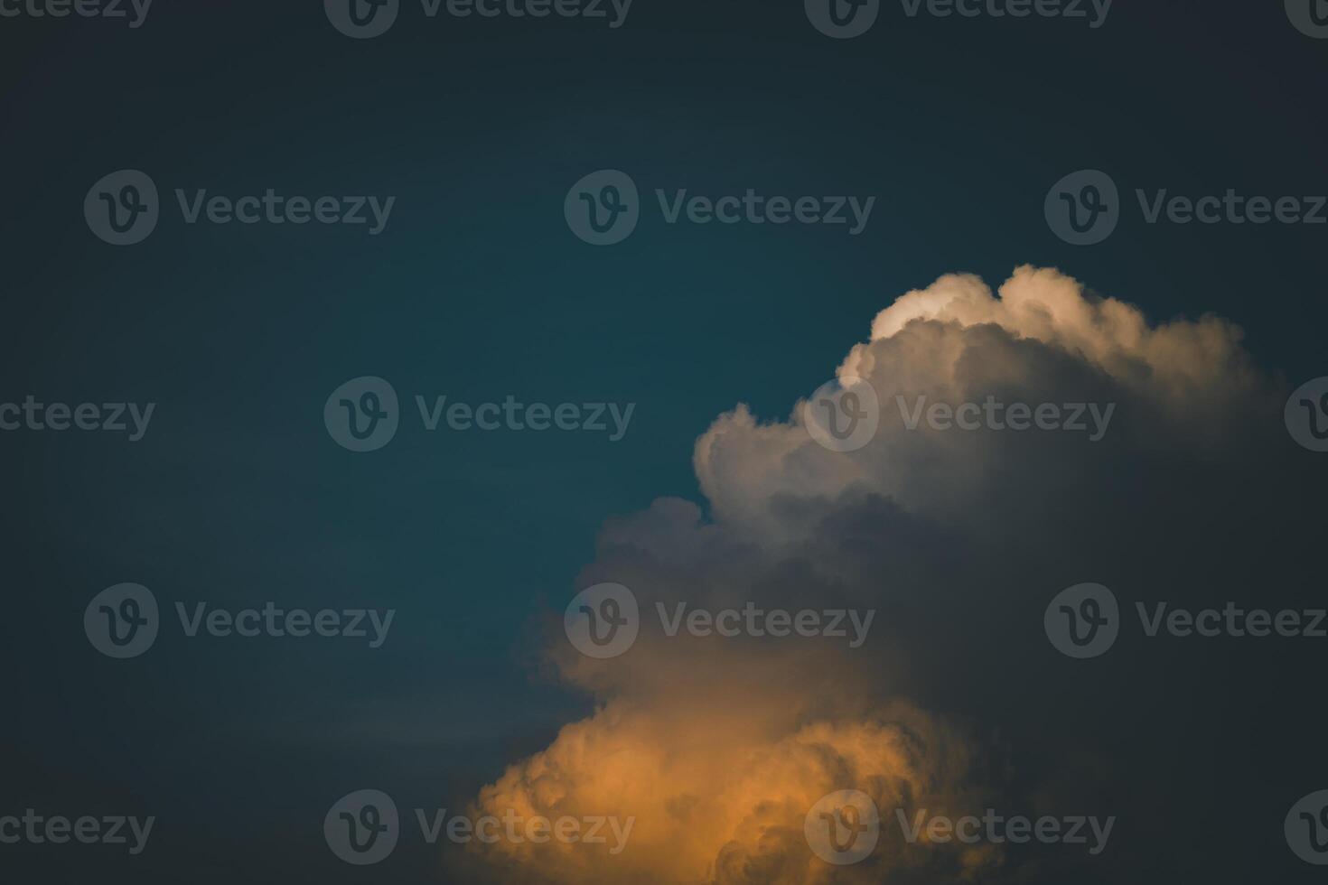 various shapes of clouds on different levels of blue background photo