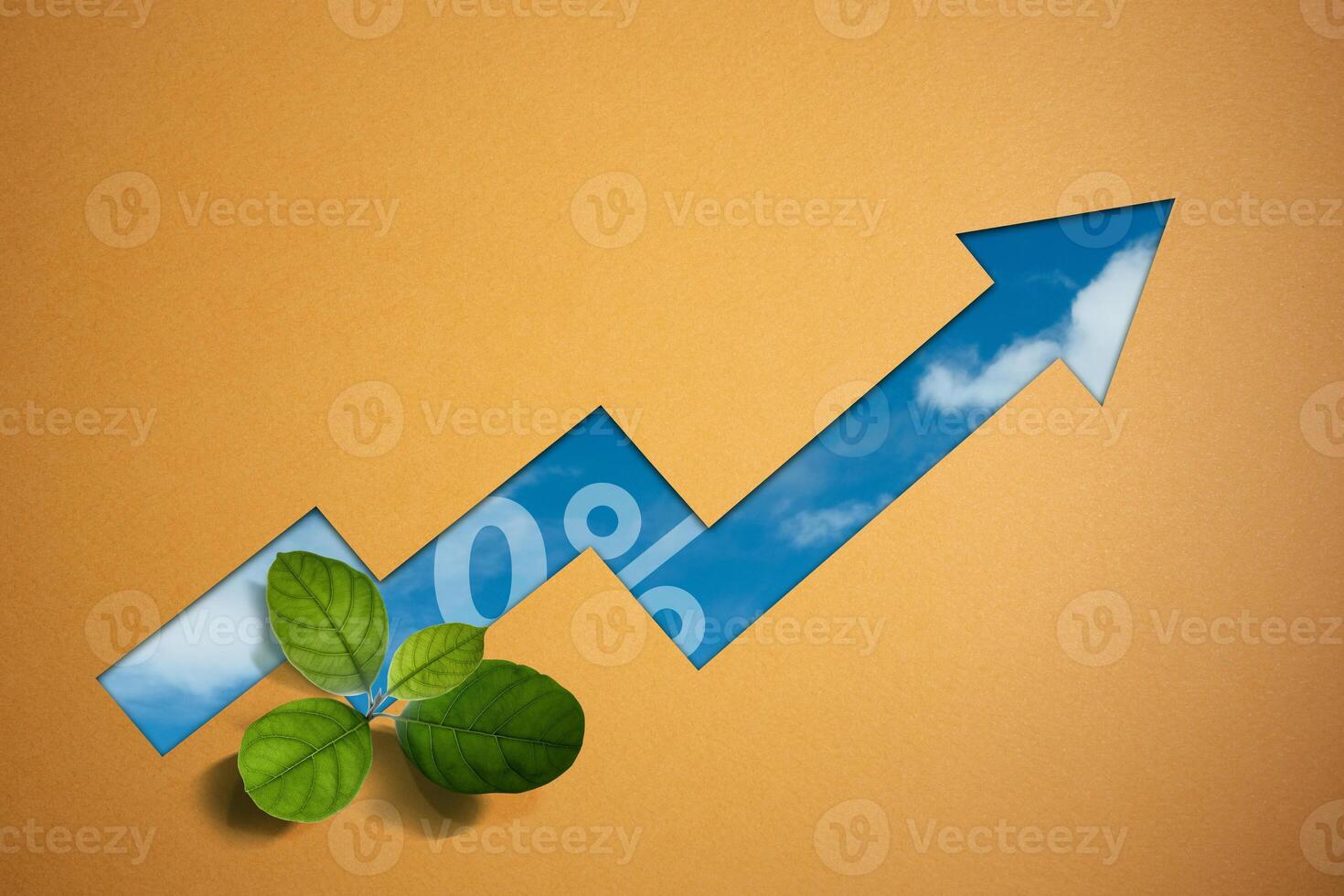 Zero Carbon Emission Concept, Parallel Growth between Business and Environmental. Respnsible Business and ESG. photo