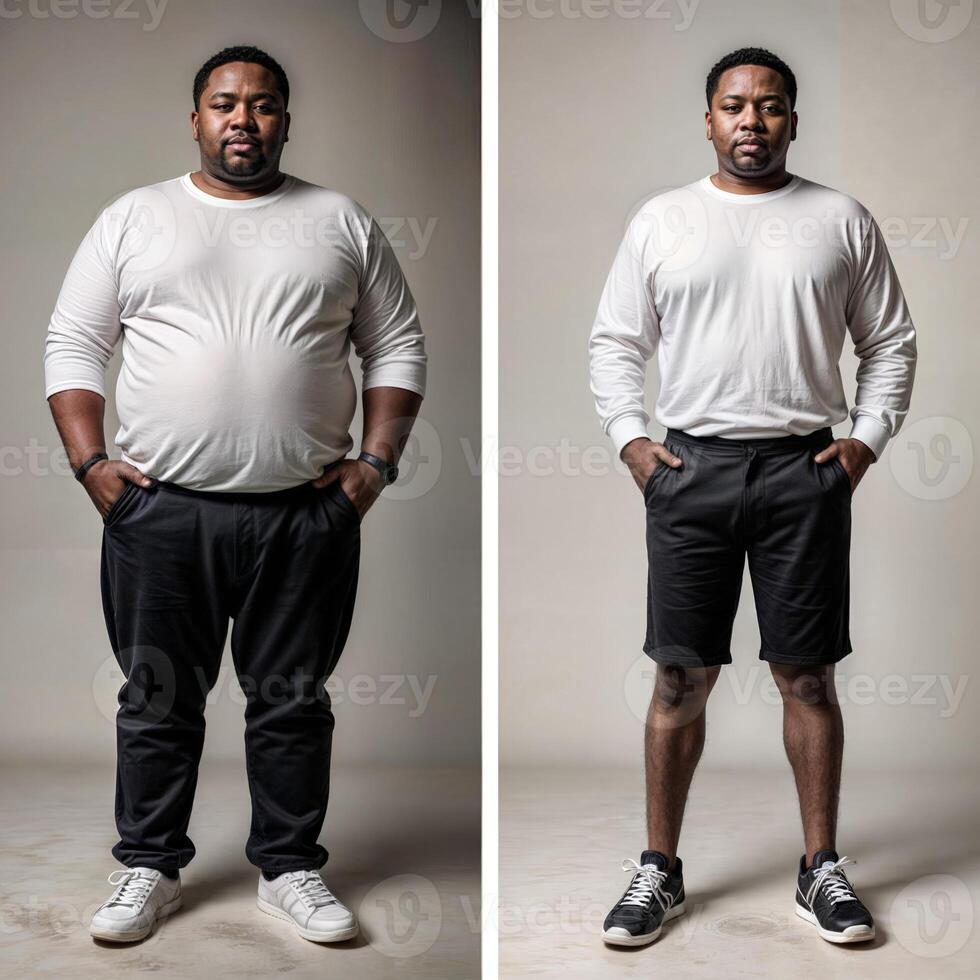 The incredible transformation of an African man's body physique photo