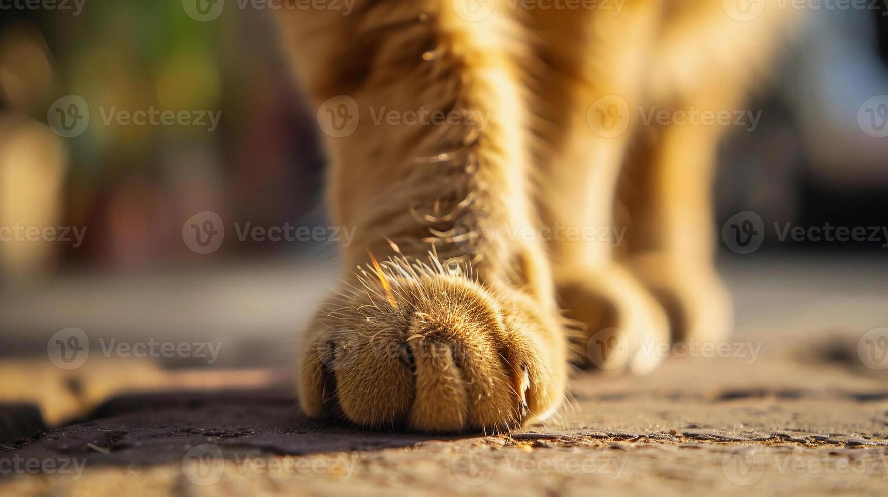 Close-up shot of a cat's paw photo
