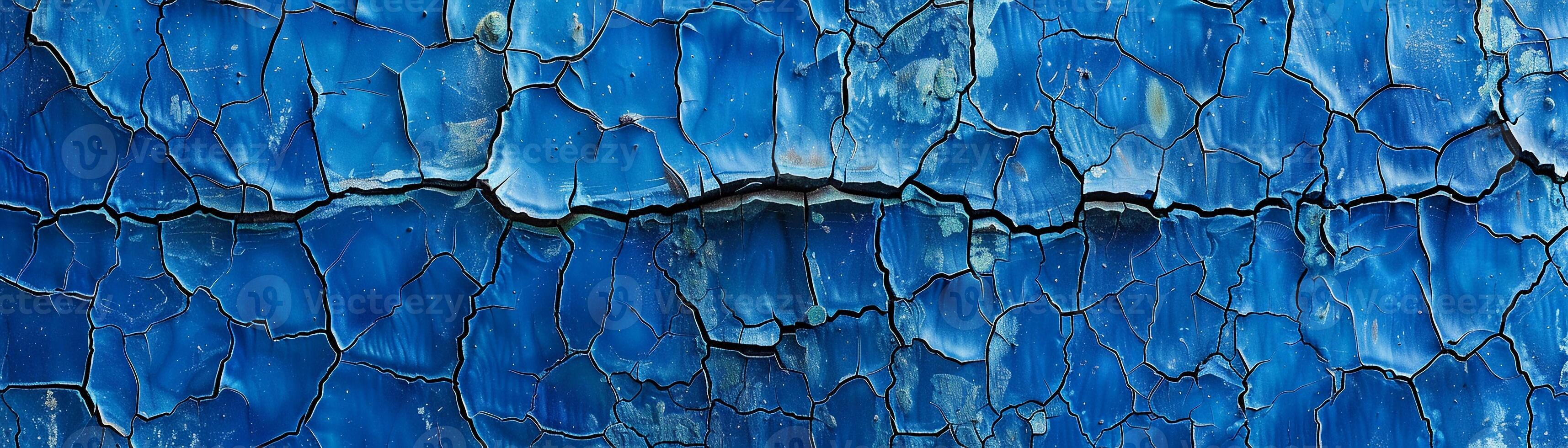 A deep cobalt blue background with a subtle crackle texture, aged paint or a weathered surface photo