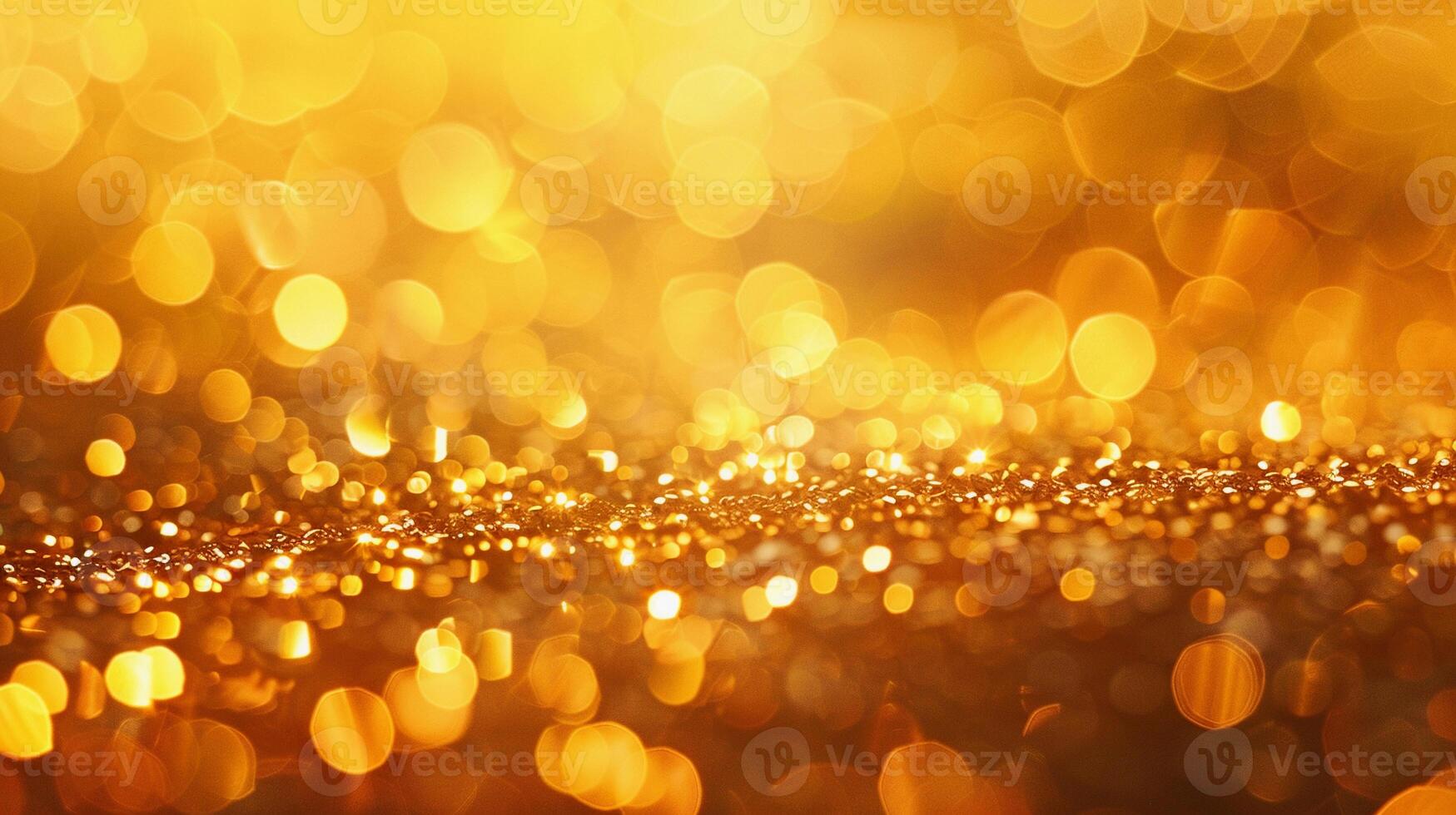 Glamorous golden hour backdrop with a yellow background, glittering lights, sequins, and metallic accents photo