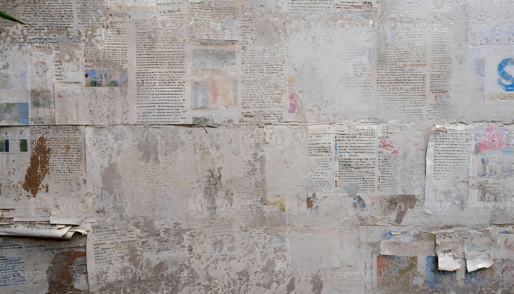 Crumpled newspaper texture background photo