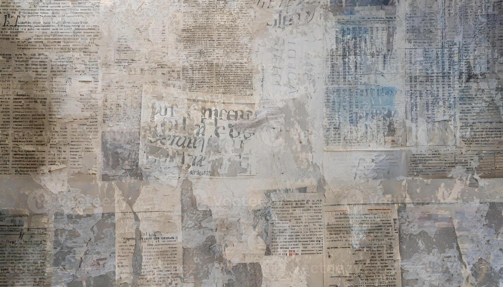 Crumpled newspaper texture background photo