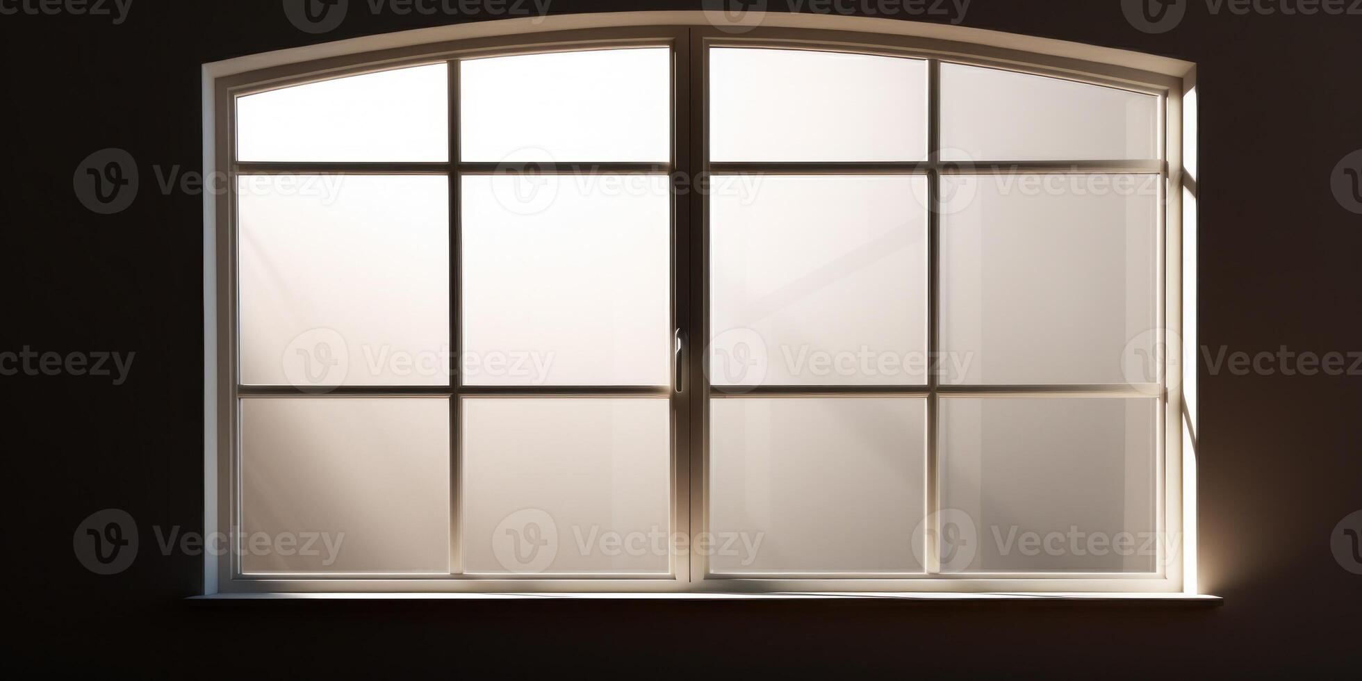 Minimalist Window Casting Calm Rays In Modern Space. photo