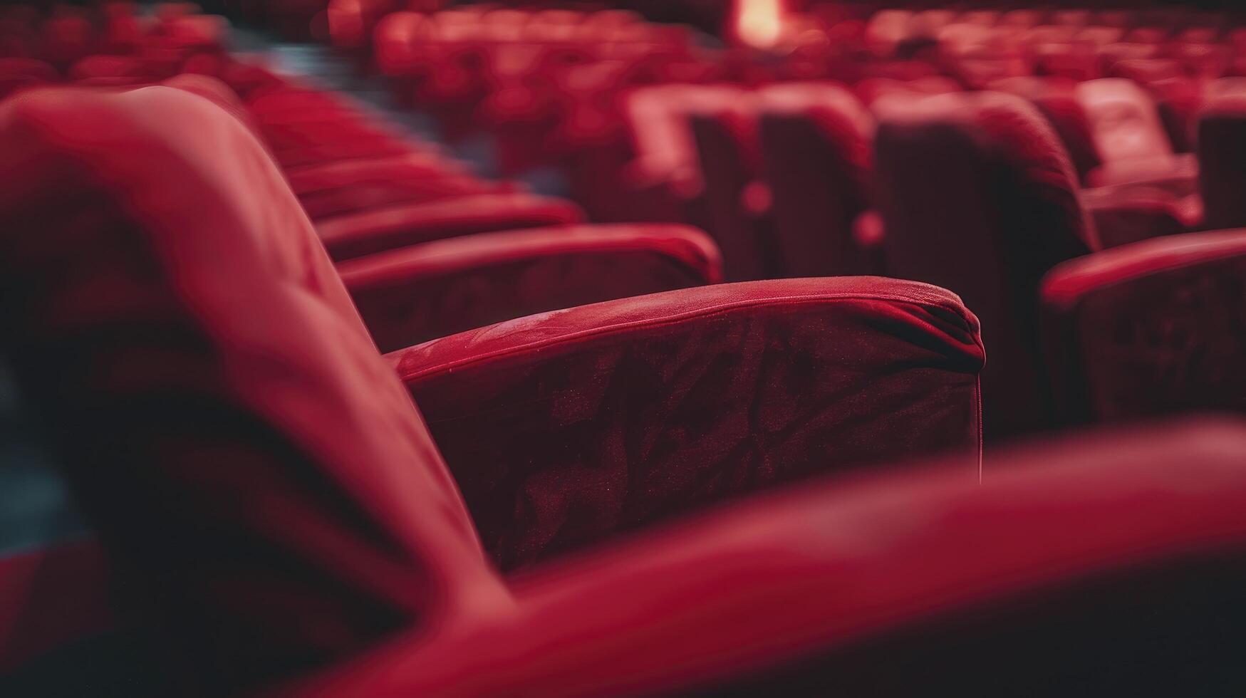 red velvet cinema seats in row photo