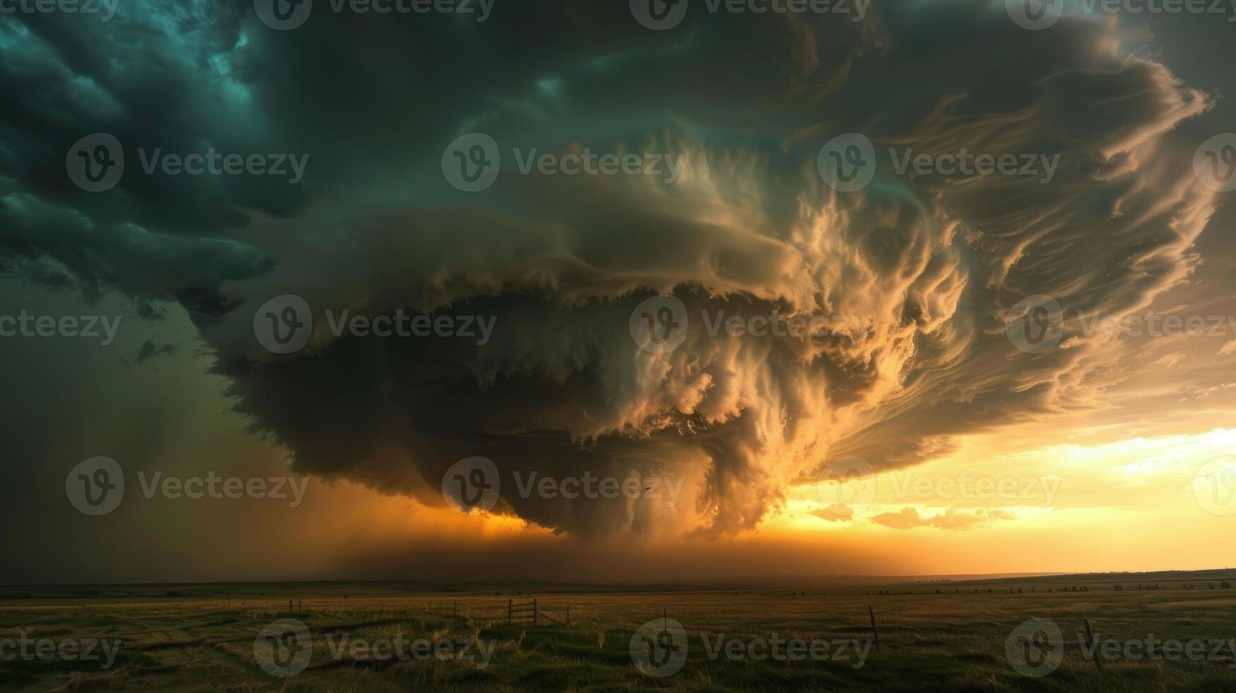 A tornado is blowing through a field photo