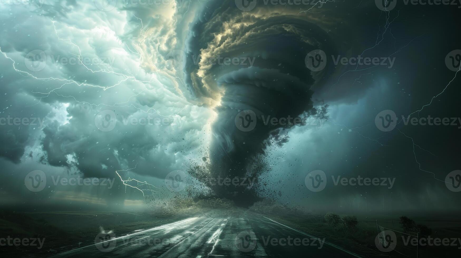A tornado is blowing through a field photo