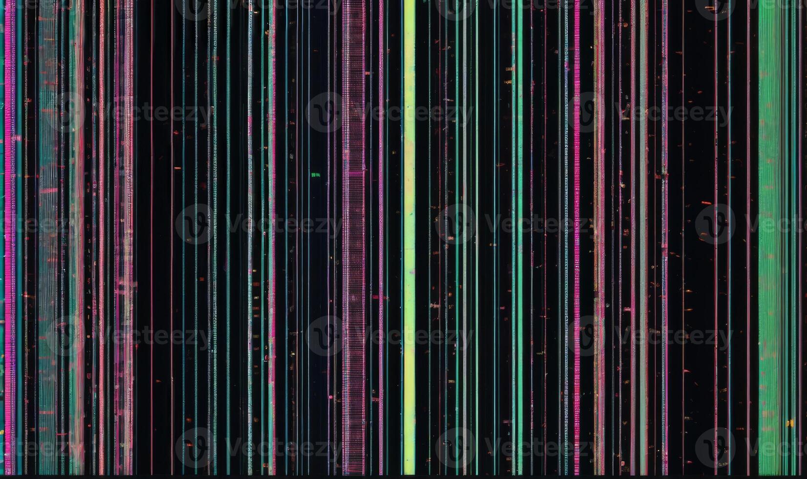VHS effect blankets the composition mimicking white noise over a grunge film texture photo