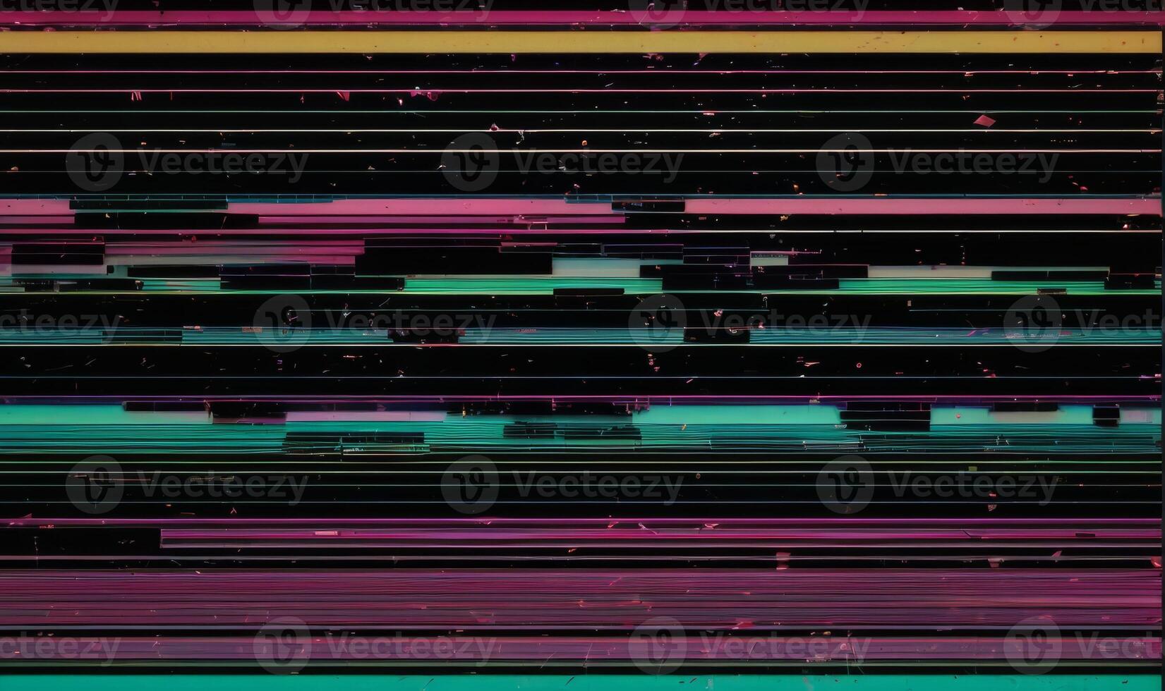 VHS effect blankets the composition mimicking white noise over a grunge film texture photo