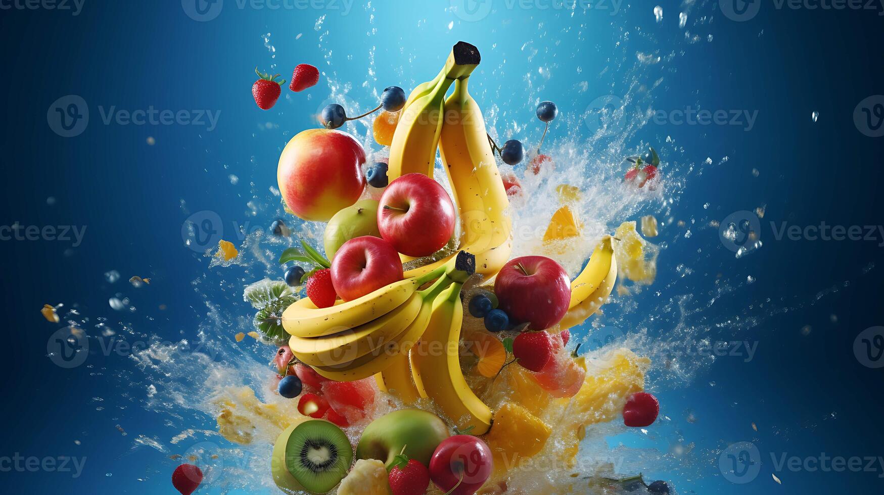A tornado made of fruits photo