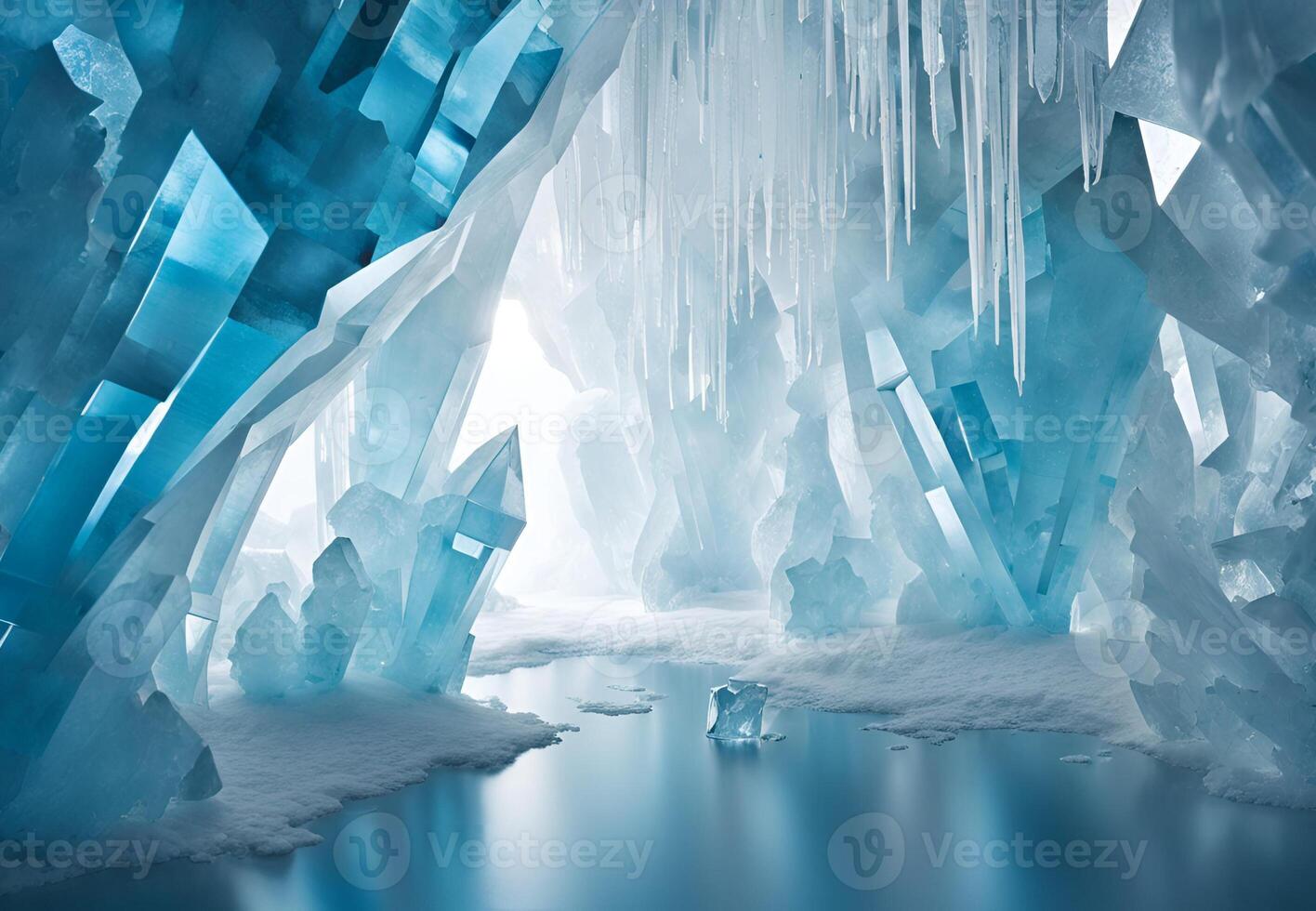 Crystal Labyrinth A Journey Through Icy Light photo