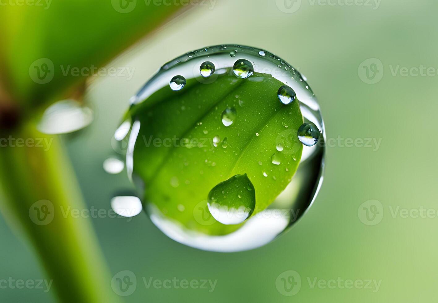 Liquid Lens A Raindrops View of the Forest photo