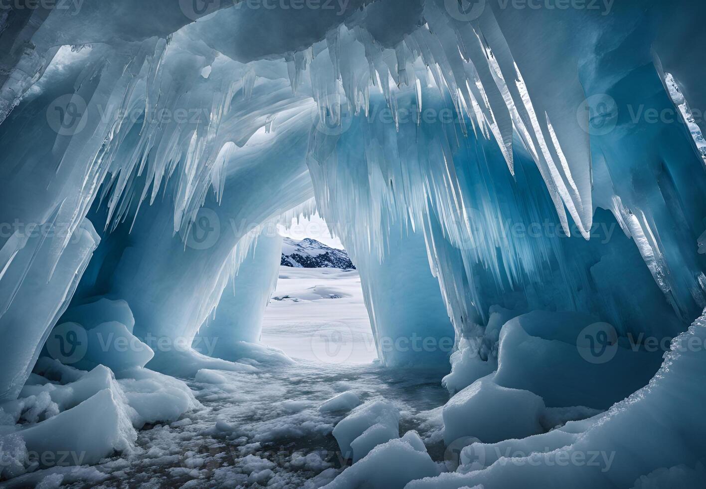 Frozen Dreamscape A Long Exposure of the Caves Ethereal Beauty photo