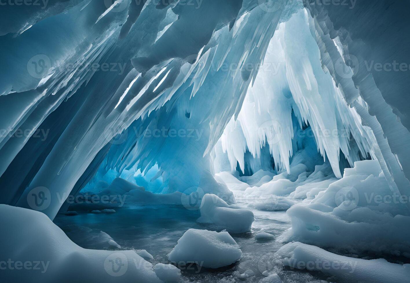 Frozen Fractal Constellation A Long Exposure of the Caves Patterns photo