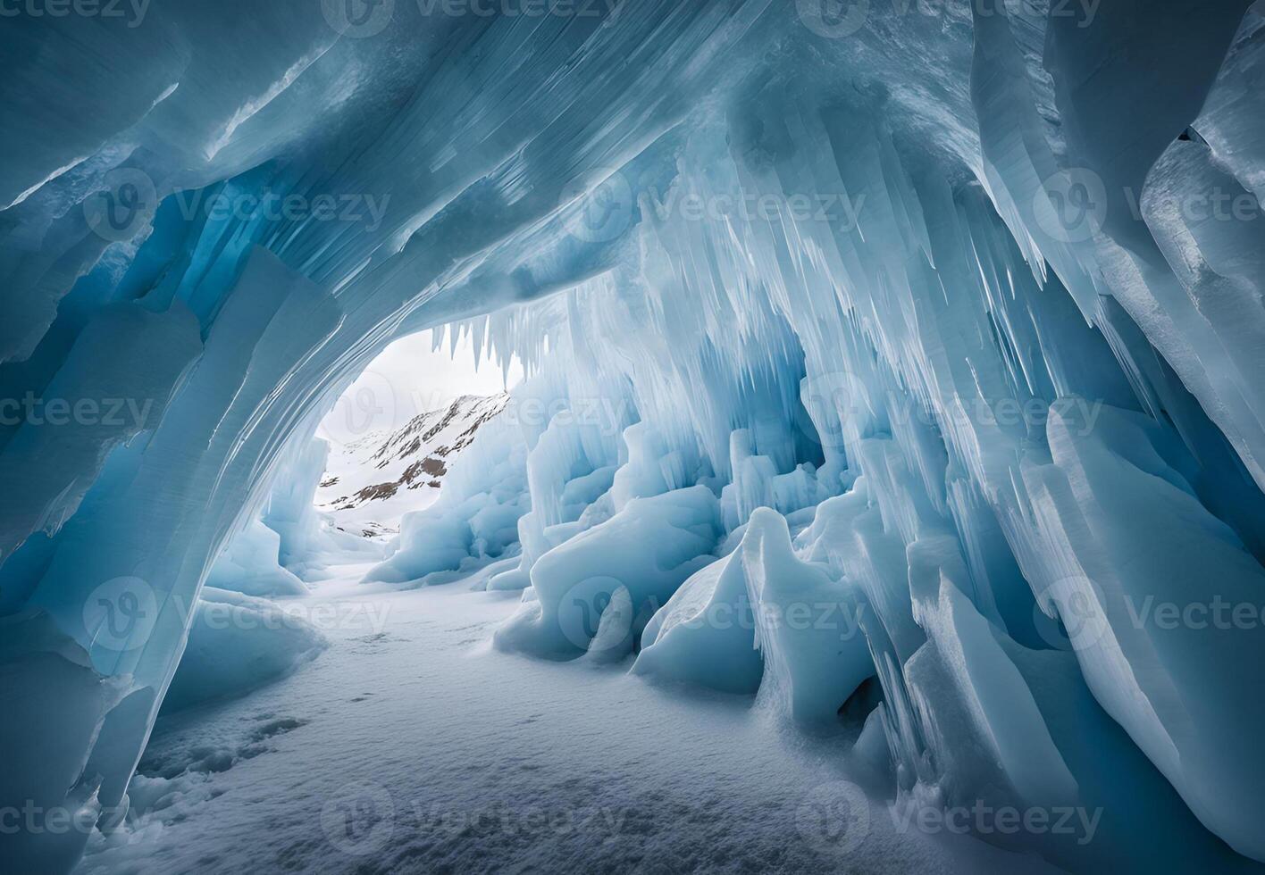 Frozen Fractal Dreamscape A Long Exposure of the Caves Beauty photo