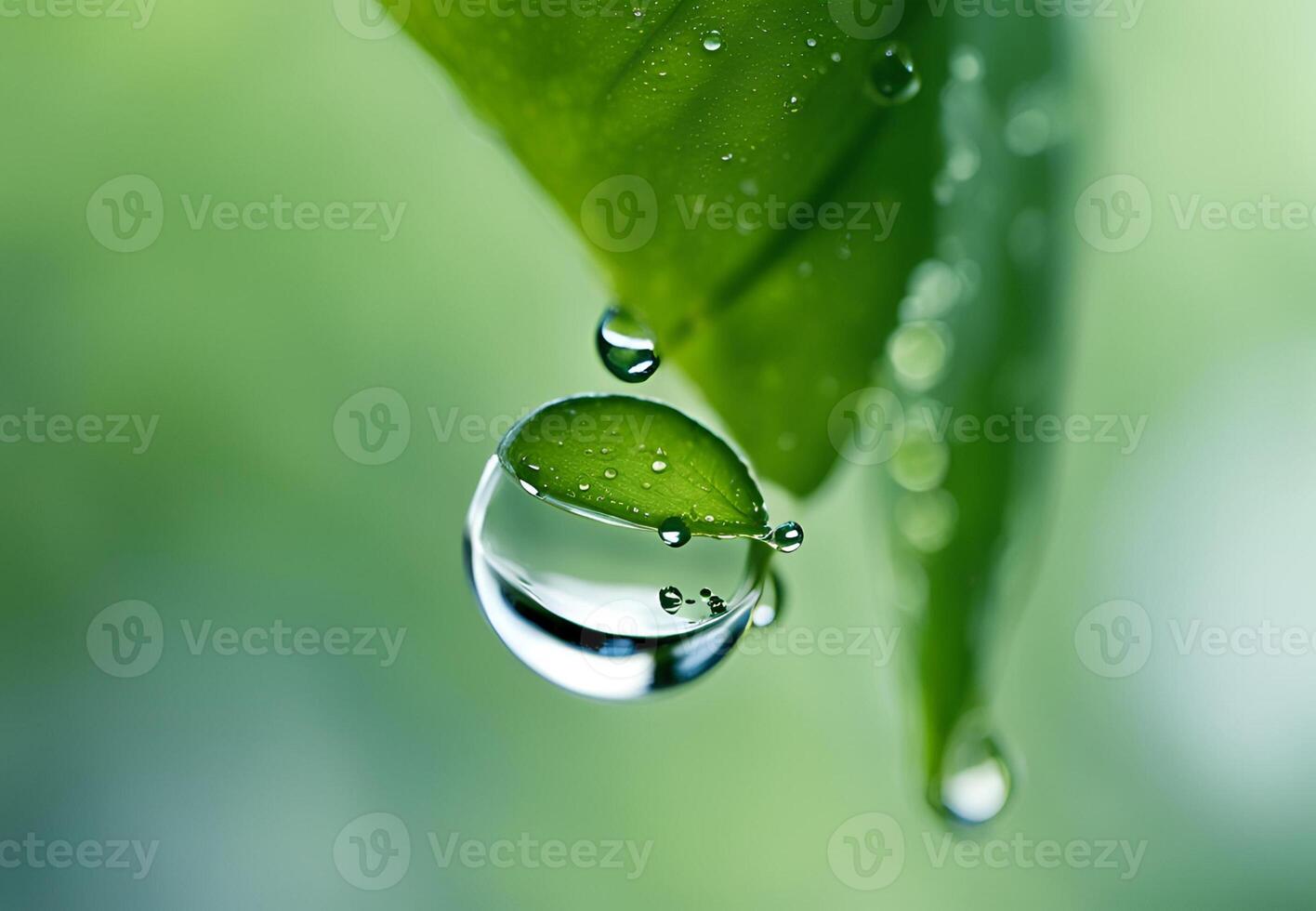 Ephemeral Reflection A Raindrops Fleeting Glimpse photo