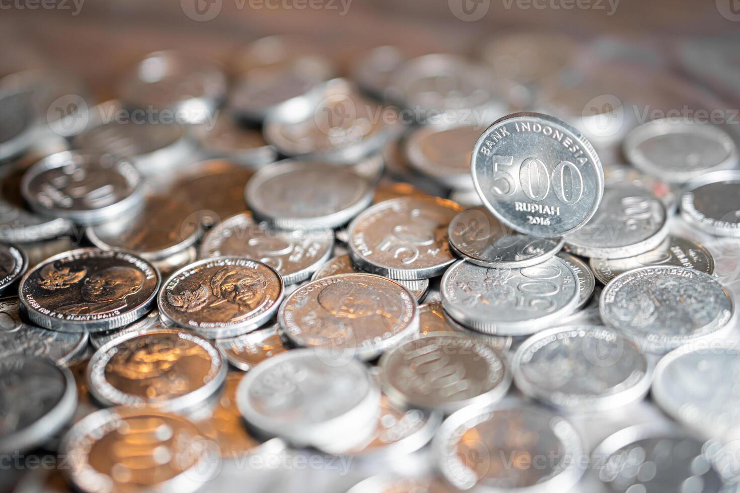 Indonesian Rupiah coins close-up photo