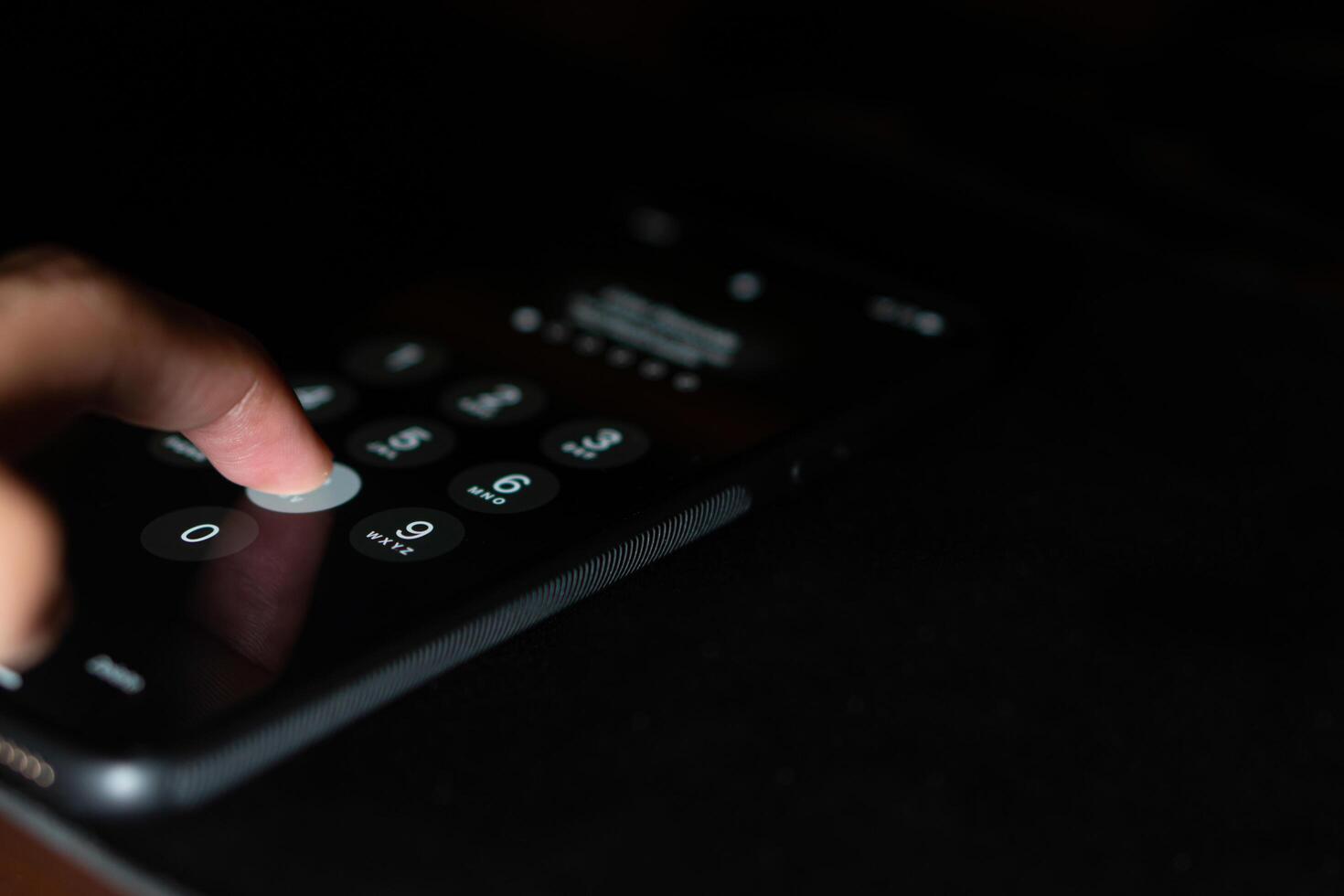 password for log-in on the screen of a cell phone - cyber security concept photo