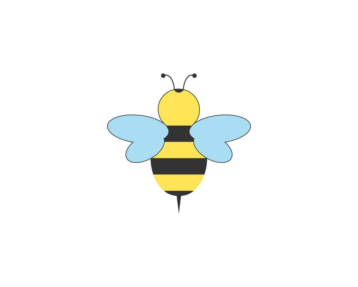 Bee, Cute bee, beetle, honey icon. illustration. Flat design. vector